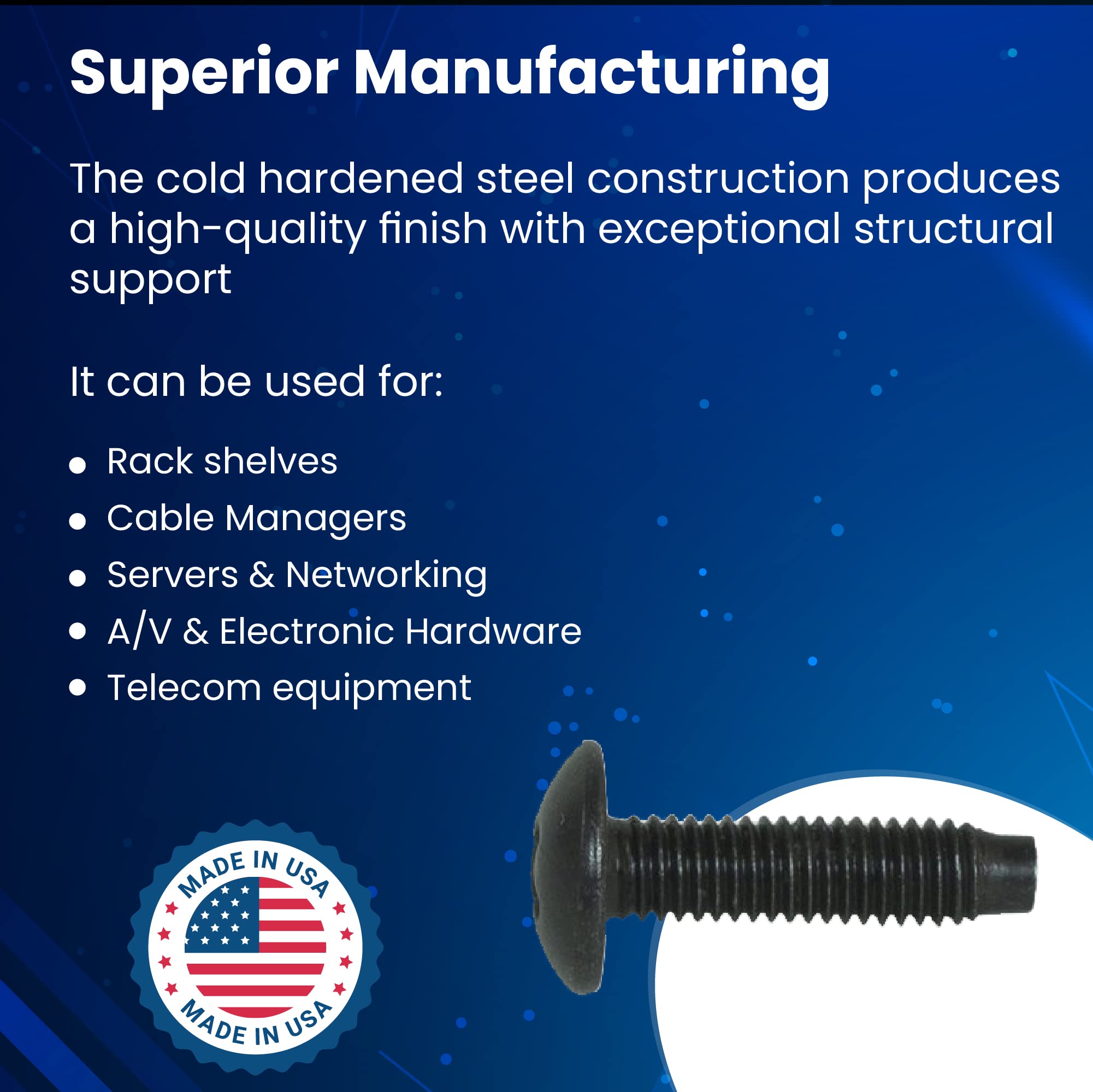 Rackgold 12 24#3 Phillips Rack Screws 100 Pack   Usa Made