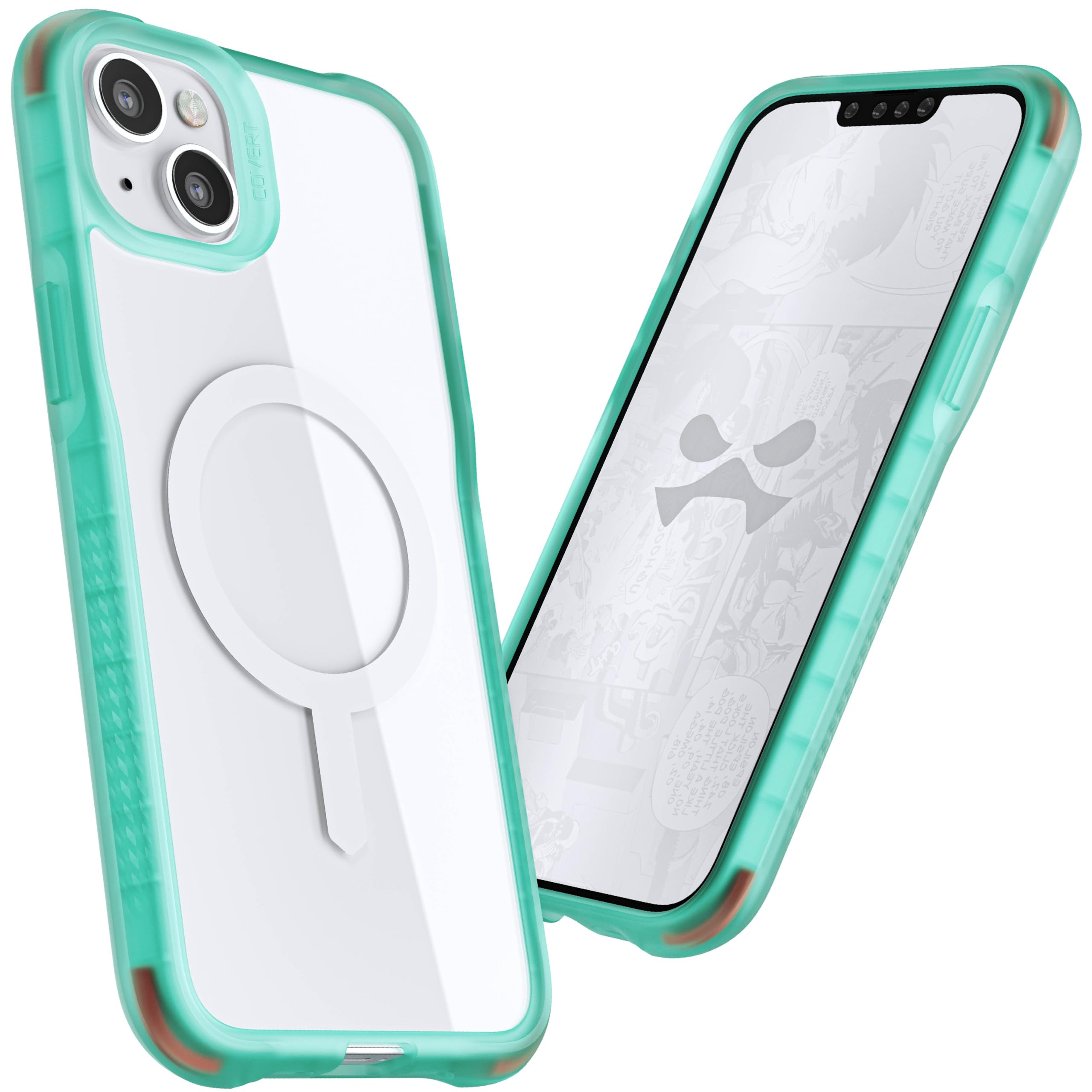 Ghostek Covert Apple Iphone 14 Plus Clear Case - Compatible With Magnetic Magsafe Accessories, Transparent Silicone, Shockproof