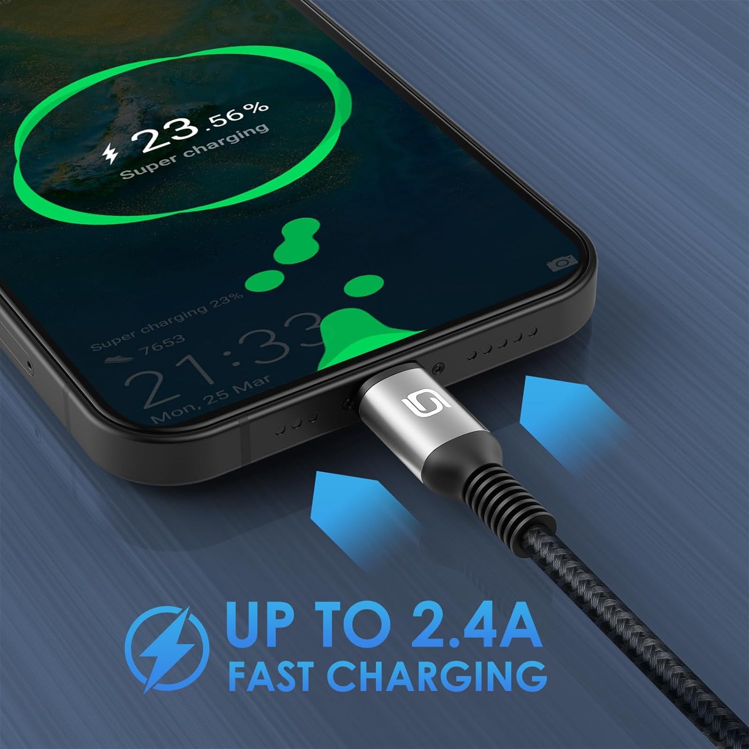 Iphone Charger Cable [Apple Mfi Certified] 3Pack 3Ft Usb A To Lightning Cable Nylon Braided Fast Charging Cord Compatible With Iphone 14/13/12/11 Pro Max/Xr/Xs/X/8/7/Plus/6S Ipad/Ipod/Airpods