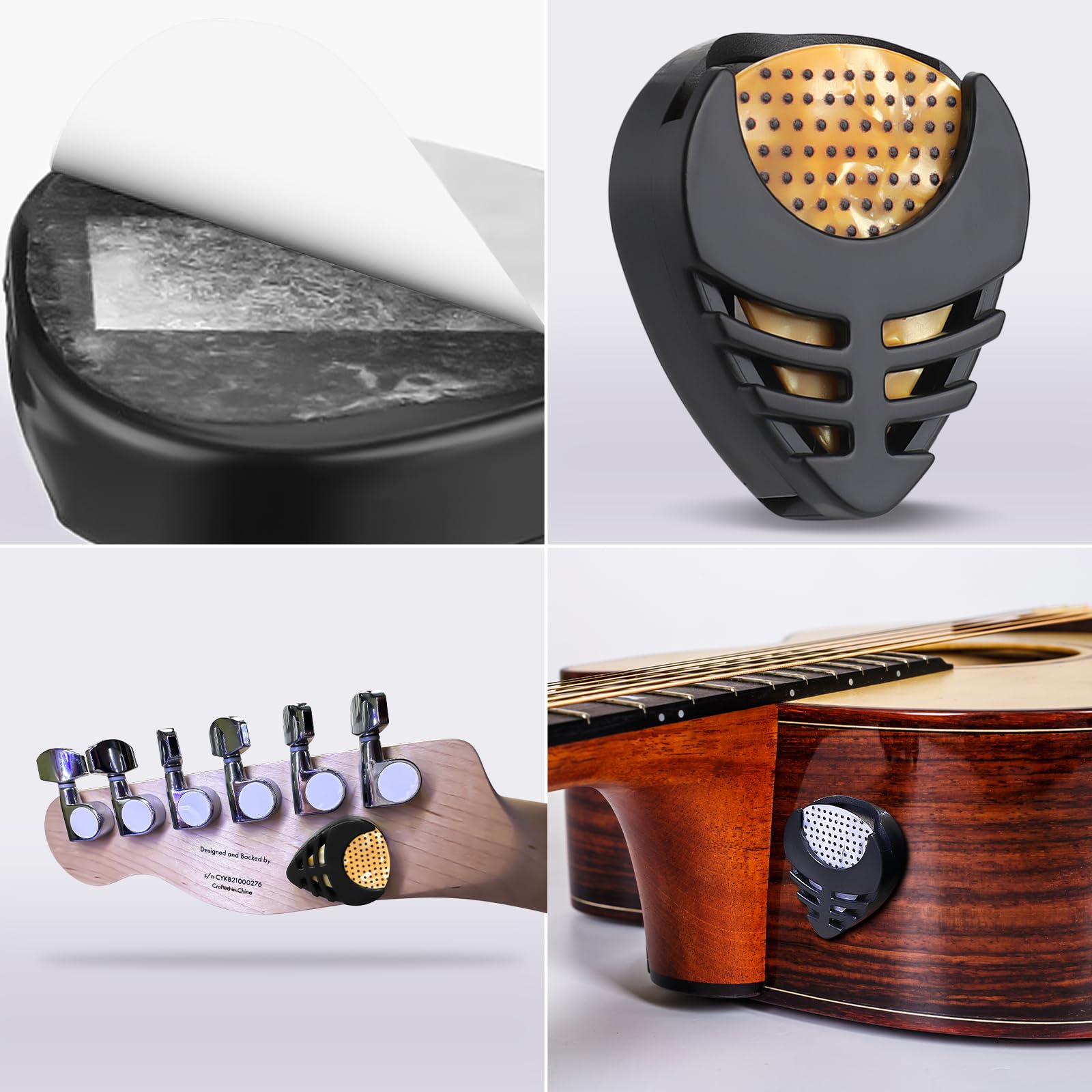 Non Slip Guitar Picks, 0.46 0.71 0.96Mm Includes Thin Medium Heavy Guitar Picks,15Pcs Variety Colorful Celluloid Plectrums With