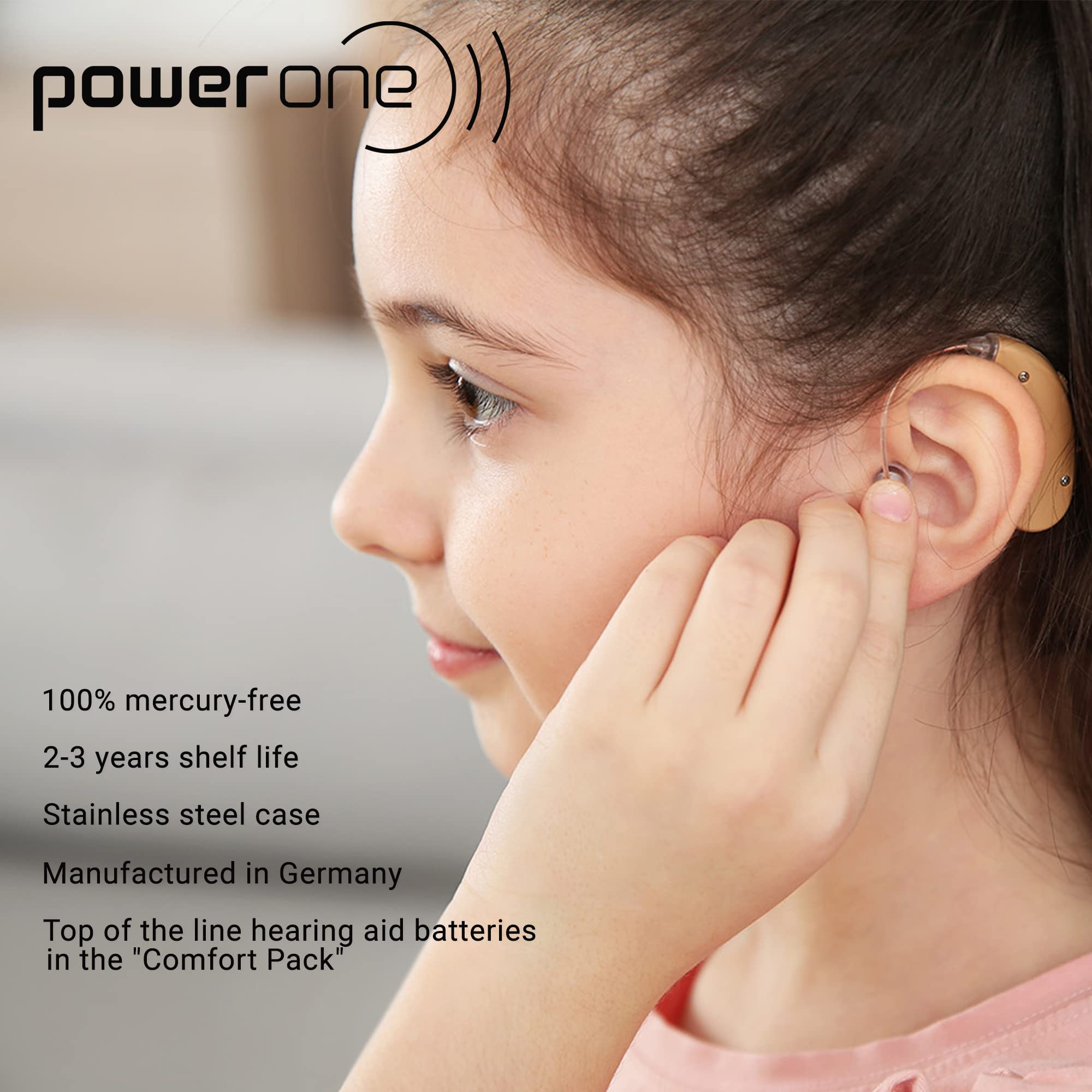 Power One Cochlear Implant 675 Batteries! 5, 60 Packs, Total 300 Batteries