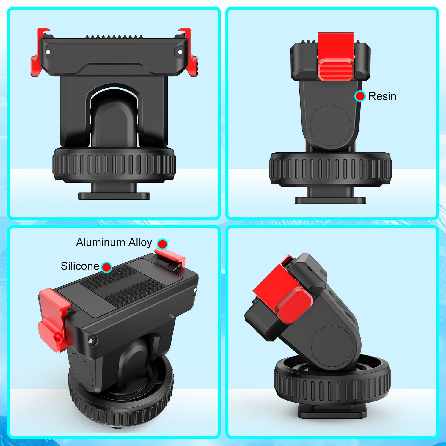 Hafoko Osmo Action Camera Cold Shoe Adapter - Compatible With Dji Osmo Action 3/4/5 Pro, Magnetic Quick Release Adapter Mount Wi