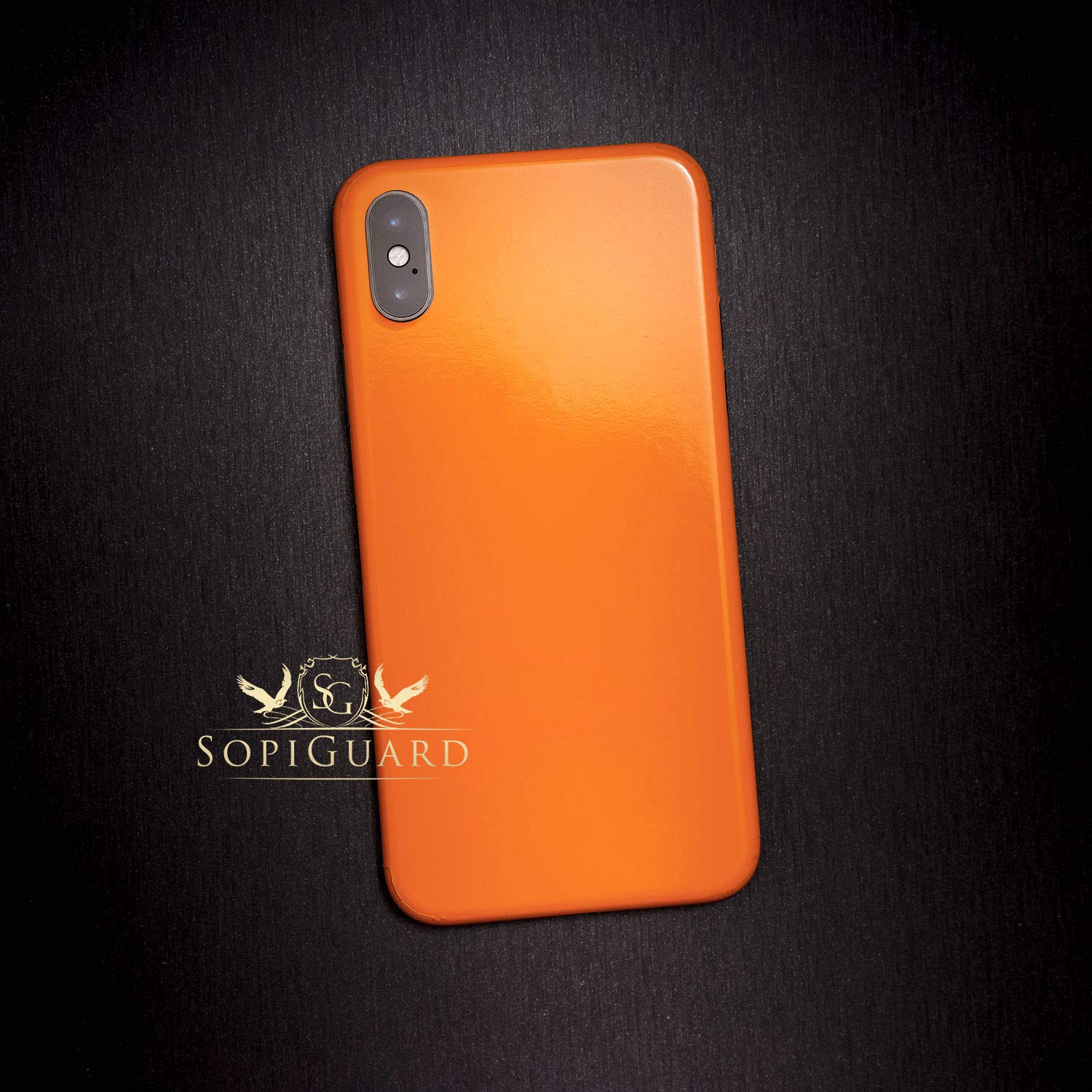 Sopiguard Sticker Skin For Samsung Z Fold4 Full Body Wrap Precision Edge To Edge (Gloss Orange)