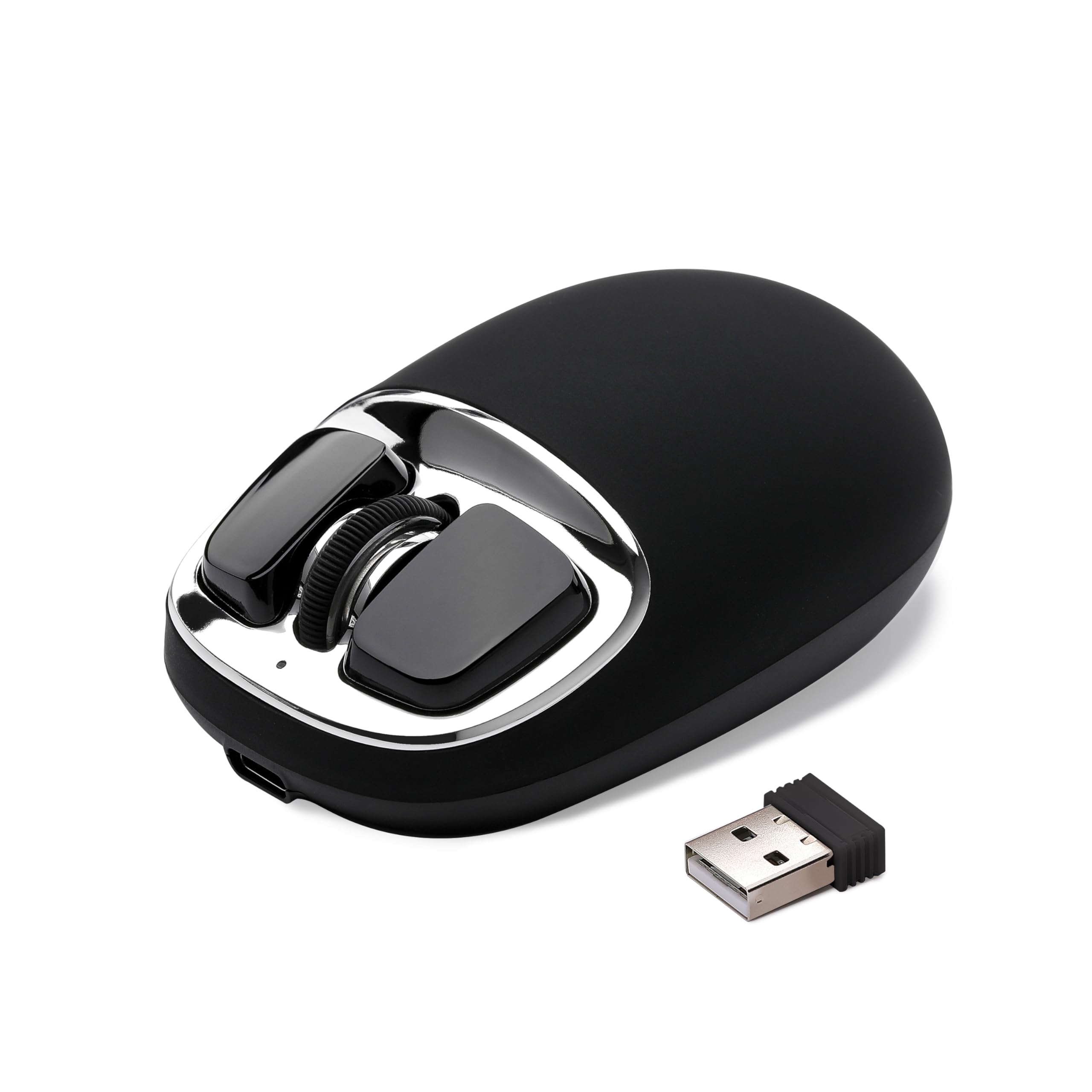 YUNZll C1 Silicone Wireless Mouse, Tri-Mode 2.4G/USB-C/Bluetooth Mouse, 4800 DPl Optical Tracking, 6 Adjustment Levels,Customize