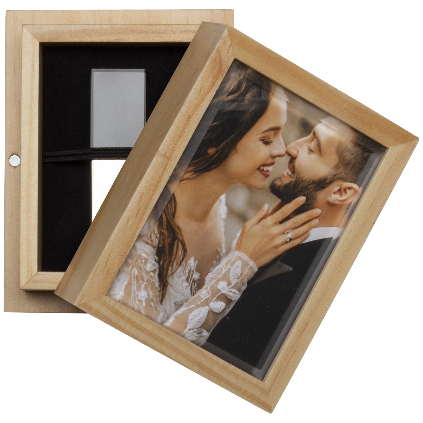 Wood Elite Flash Drive Box With Photo