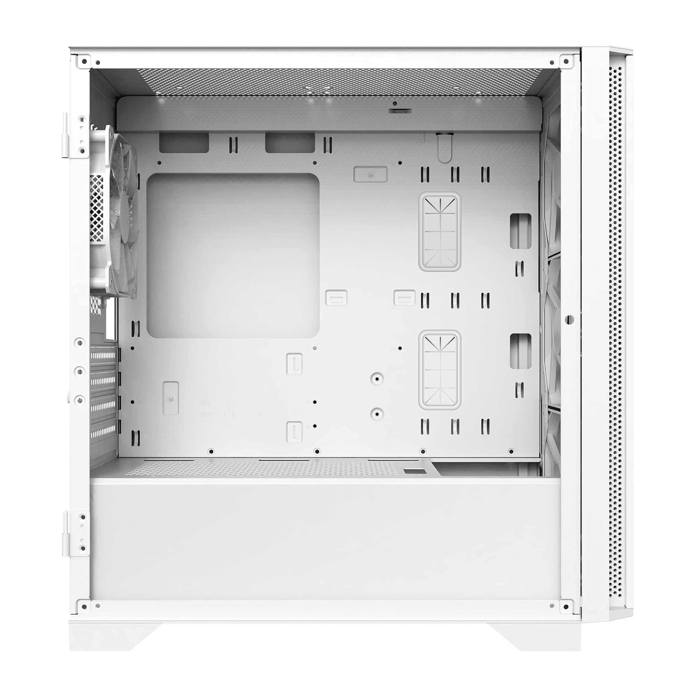Montech Air 100 Argb - Tower - Micro Atx - Windowed Side Panel (Tempered Glass) - No Power Supply (Atx) - White - Usb/Audio