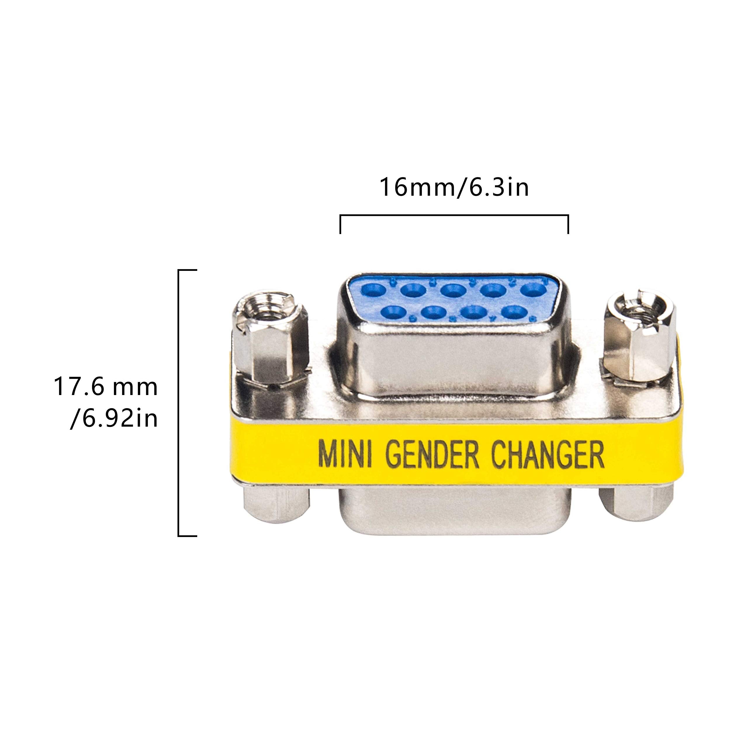 Linkstable Drivergenius Rd232F2F Db9 Serial Rs232 Com Gender Changer   For Usb To Rs232 Serial Cable Adapter (Female/Female)