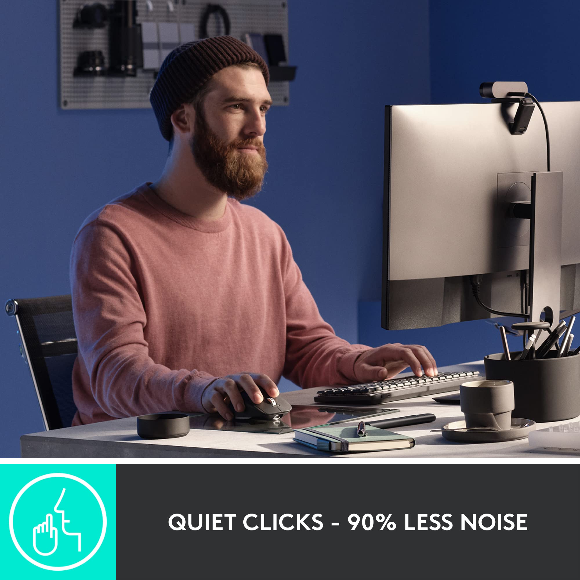 Logitech Mx Master 3S - Wireless Performance Mouse, Ergo, 8K Dpi, Track On Glass, Quiet Clicks, Usb-C, Bluetooth, Windows, Linux