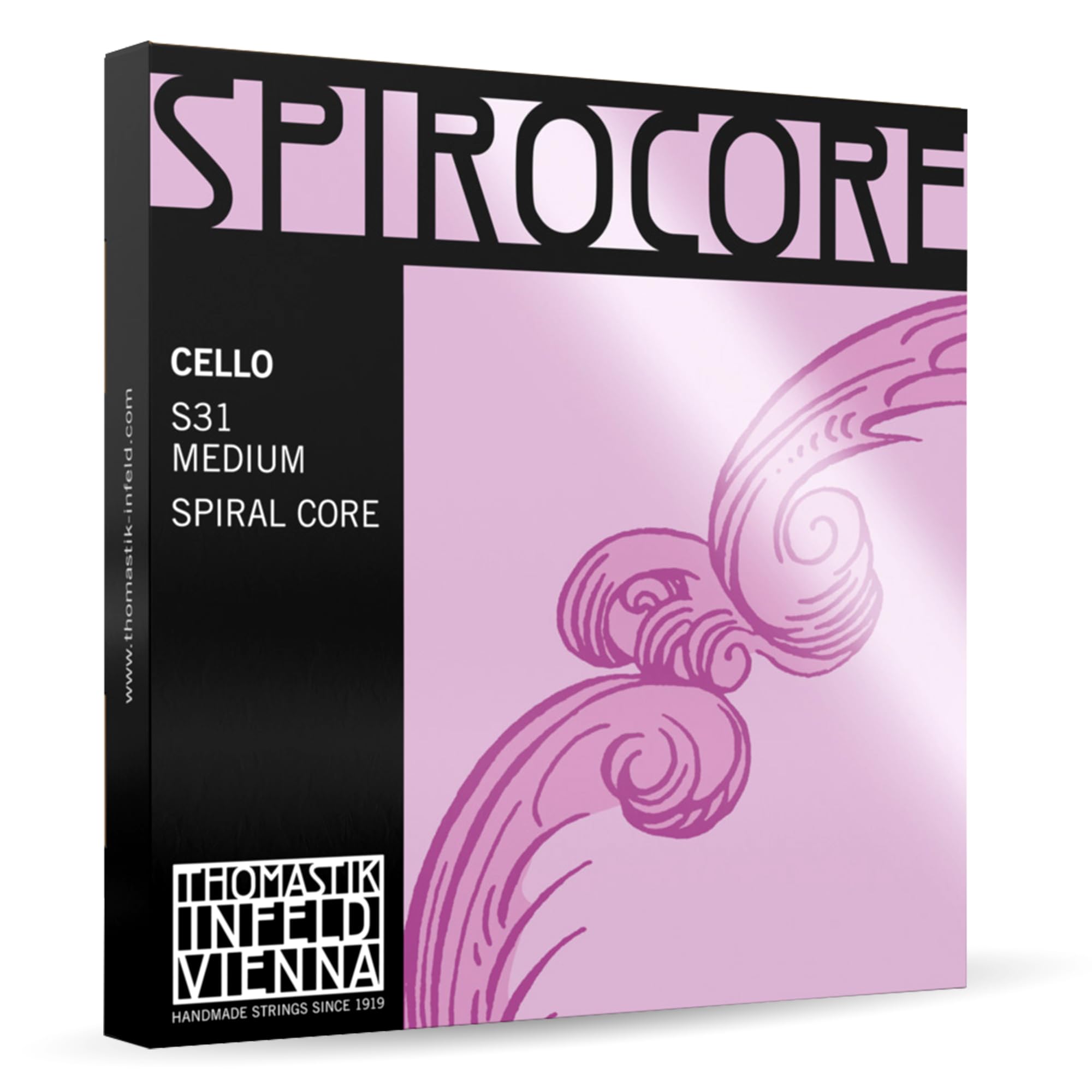 Thomastik Infeld Spirocore Cello Strings Set 4/4 Size   Flexible Cello Strings 4/4 Set With Exceptional Sound And Bow Response  