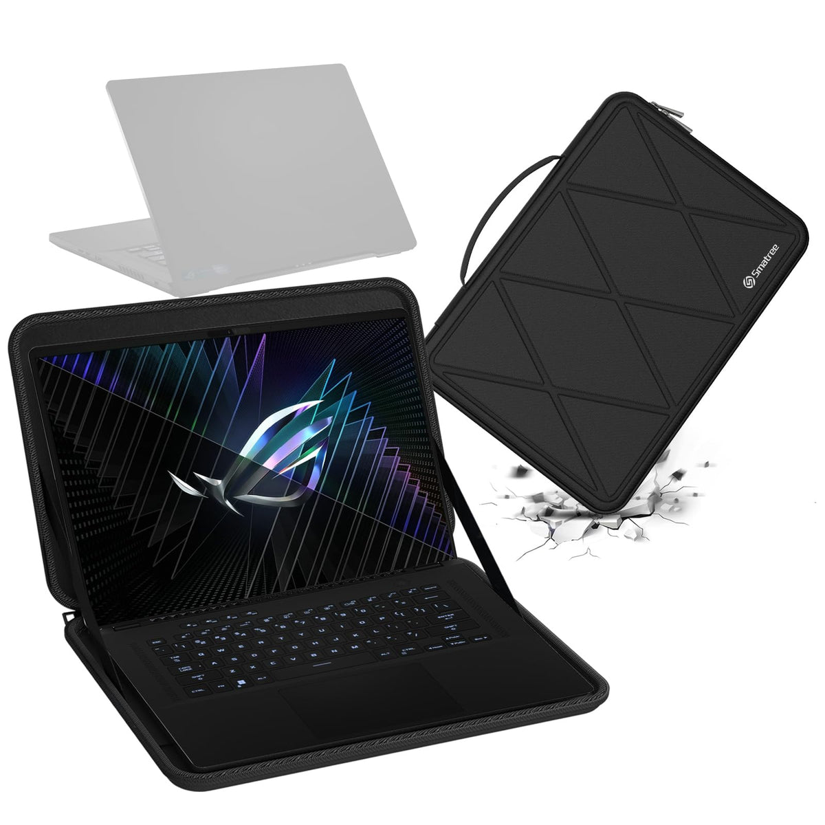 Smatree Hard EVA Protective Sleeve Compatible for 16inch ASUS V16 V3607,Vivobook 16 X1607/M1607/X1607QA,Vivobook S16 S3607QA,ROG Zephyrus G16 2025/2024/2023,ROG Zephyrus M16/ROG Flow X16 Laptop(X8285)