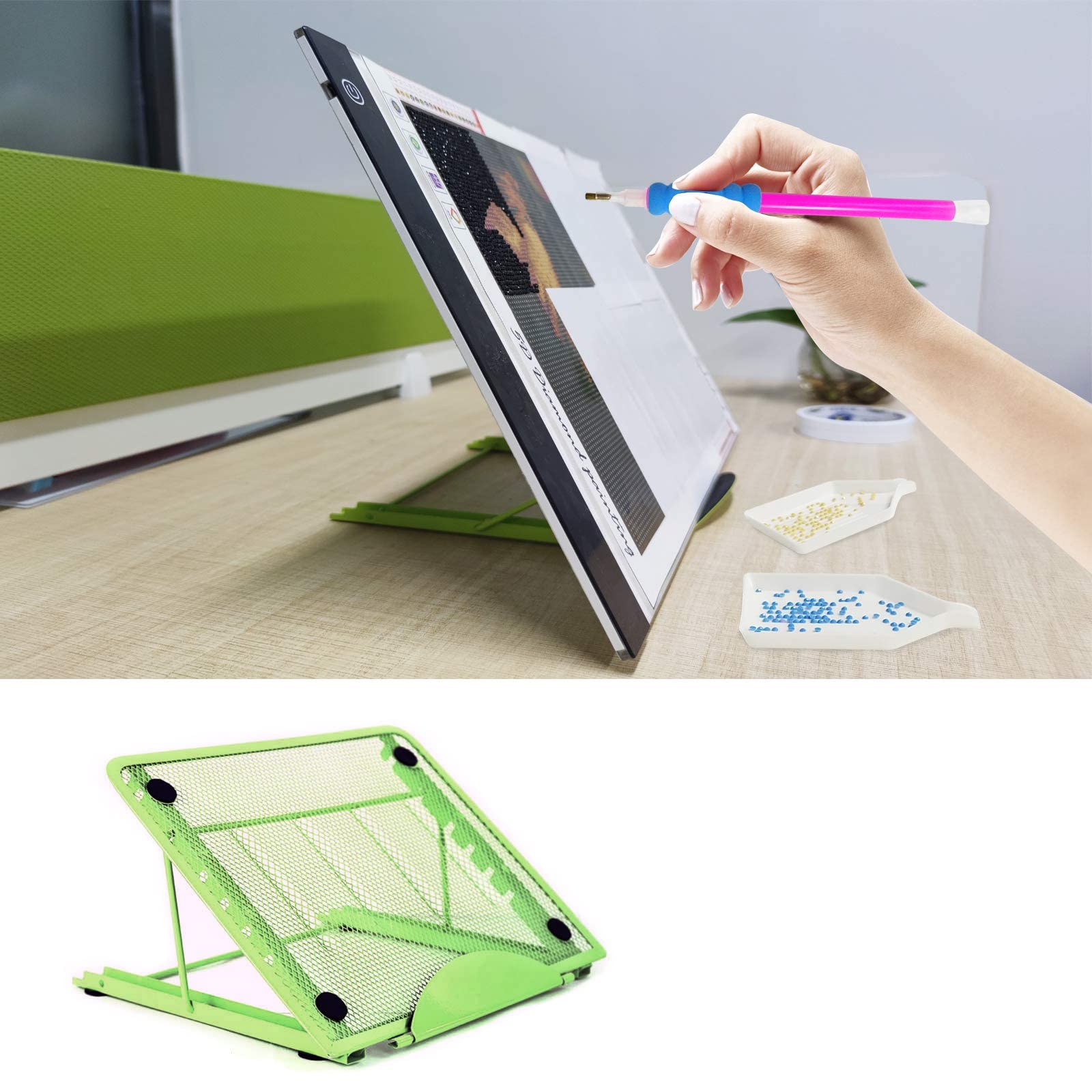 Uslinsky Adjustable Light Box Laptop Pad Stand, Multifunction(6 Angles) Skidding Prevented Tracing Holder For A3 A4 Led Tracing