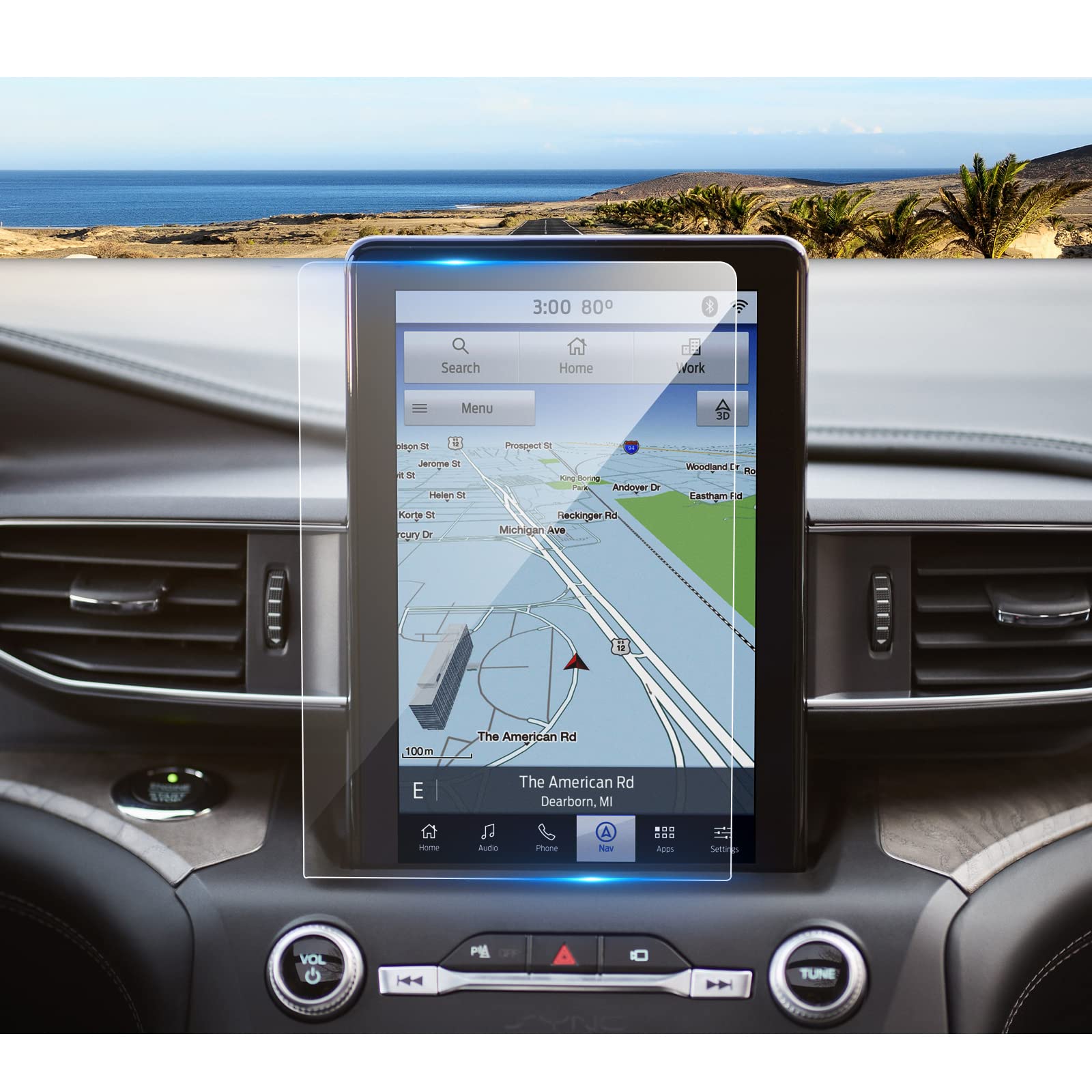 Coleya 2020 2023 2024 Explorer Screen Protector For Ford Explorer (St/St Line/Limited/Timberline/King Ranch/Platinum) 10.1 Inch