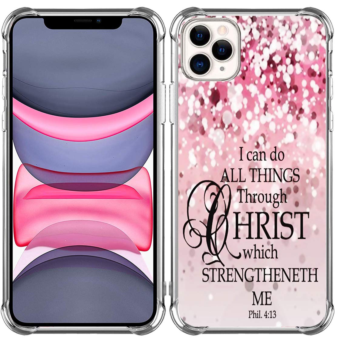 Topgraph Case For Iphone 11 Pro Max Bible Verse Protective   [Clear Heavy Duty Protection Slim Fit With Design] Bumper Compatibl
