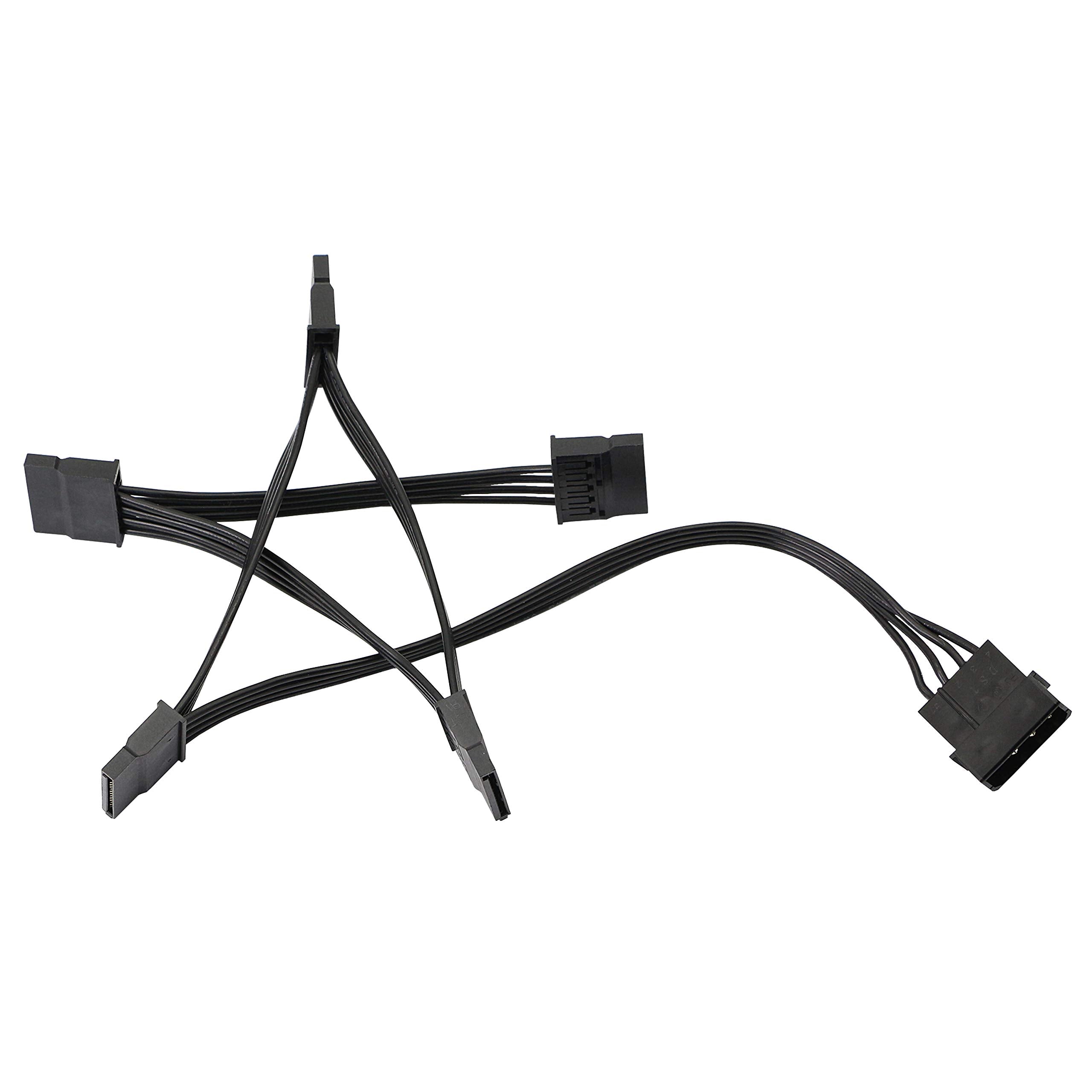 Gelrhonr Ide To Sata Power Splitter Cable,Lp4 4Pin Ide To 5 X15 Pin Sata Power Conversion Line Extension Y Cable For Hard Disk