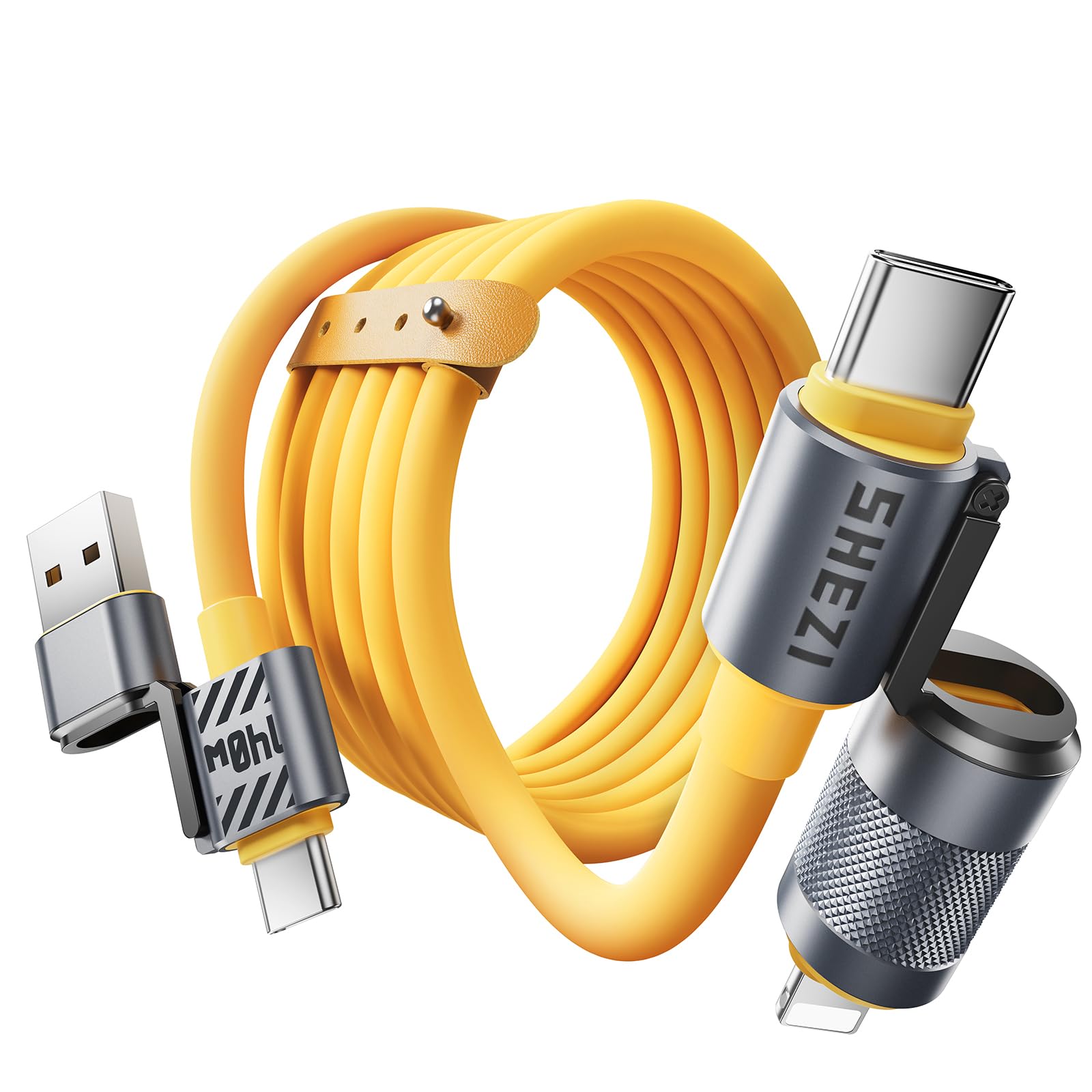 Vexipia 140W Usb C Cable,4 In 1 Usb C For Lightning Cable [Fast Charging & Data Sync],Multi Charger Cord For Iphone 15/Pro/Plus/