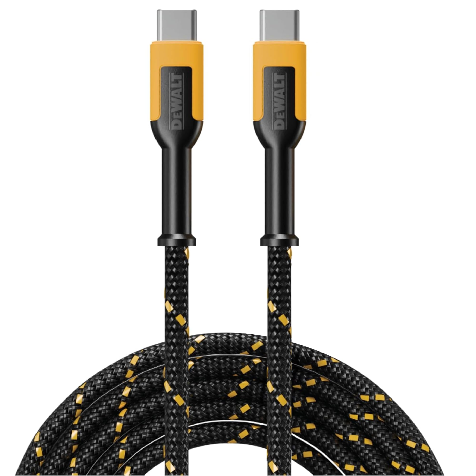 Dewalt Heavy Duty Usb C Cable, Jobsite 60 Watt Usb C Cable, High Speed Type C To Type C, Fast Charge Pd Usbc Fast Charging Cord For Iphone 16/15 Plus Pro Max, Macbook, Ipad, Samsung Galaxy, 4 Ft