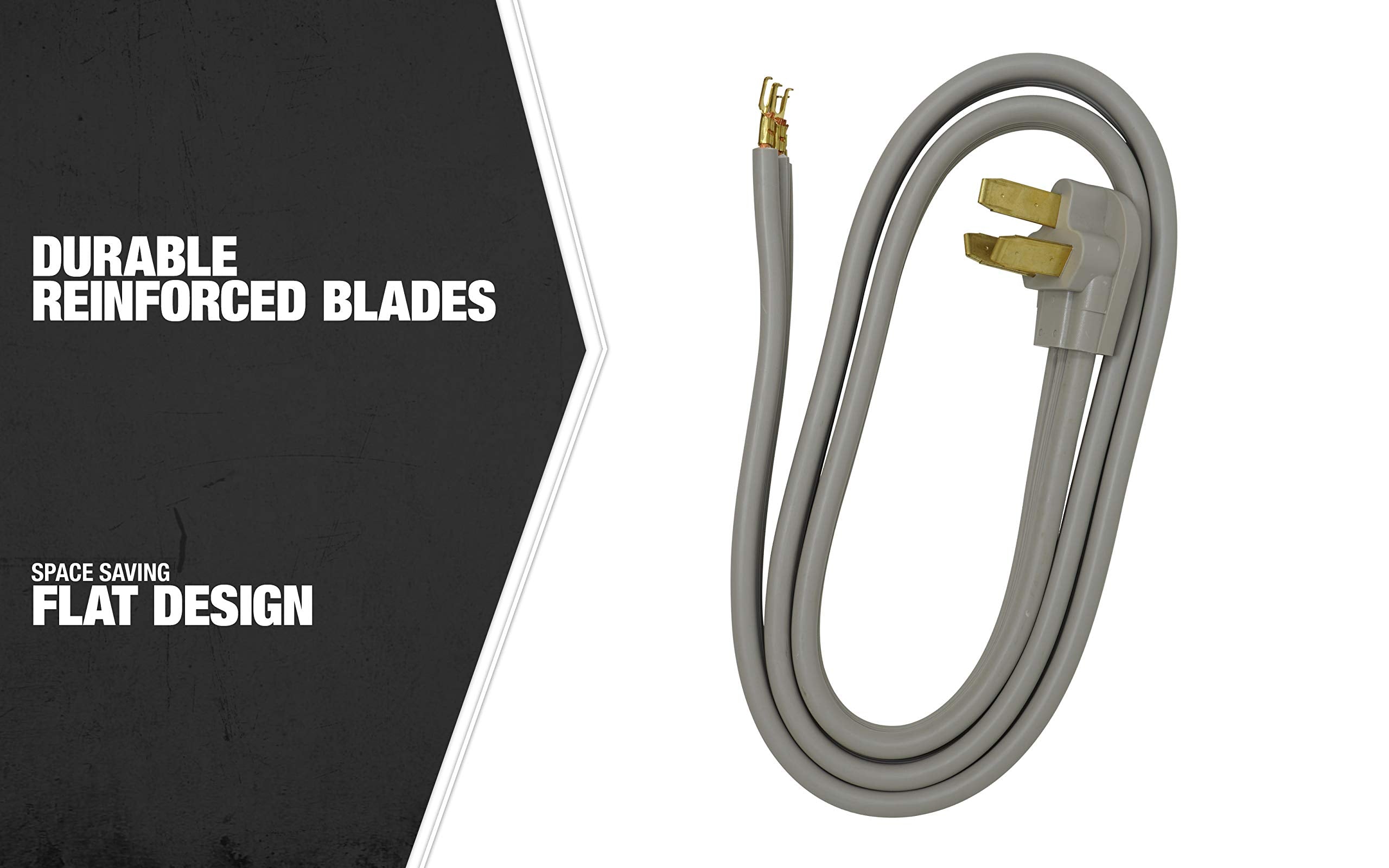 Woods 90168809 50 Amp 3 Wire Range Power Cord; 6 Foot; 6'; Yellow