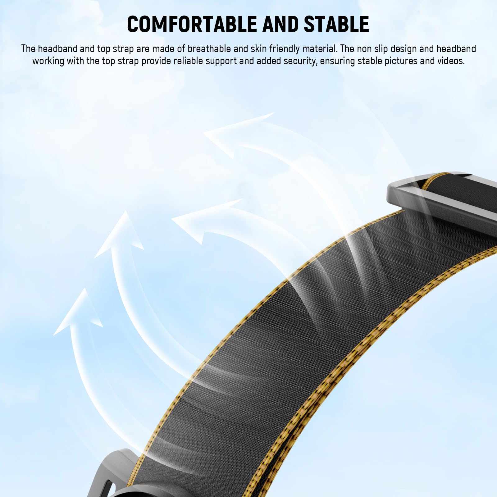 Neewer Head Strap Mount For Action Camera, Magnetic Quick Release Head Mounted Head Belt Mount Compatible With Gopro Hero 12 11