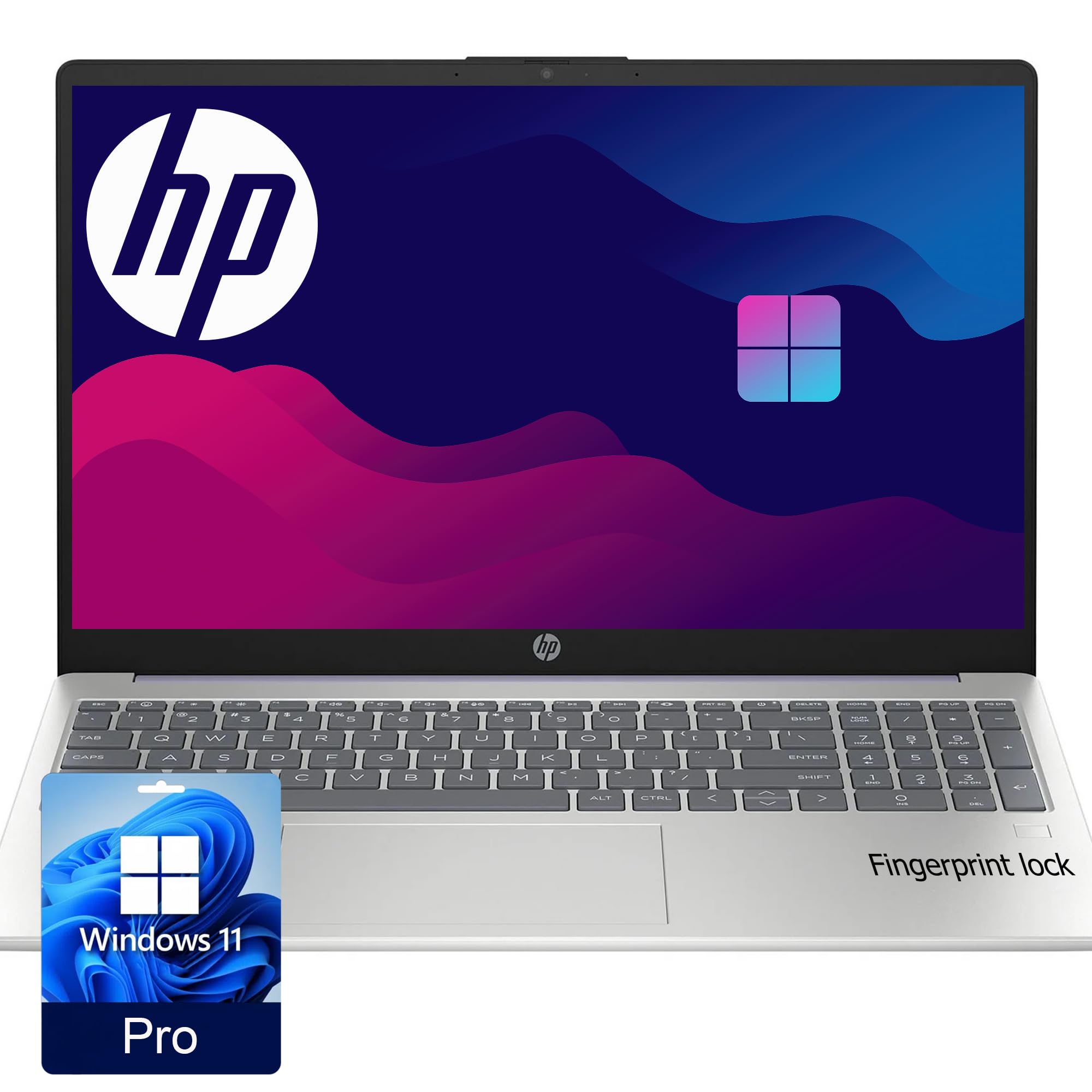 Hp G10 Essential 15.6'' Laptop | Intel 8-Core Processor | Full Hd Display | Hdmi Port | Usb-C | Windows 11 Pro | Fingerprint | B