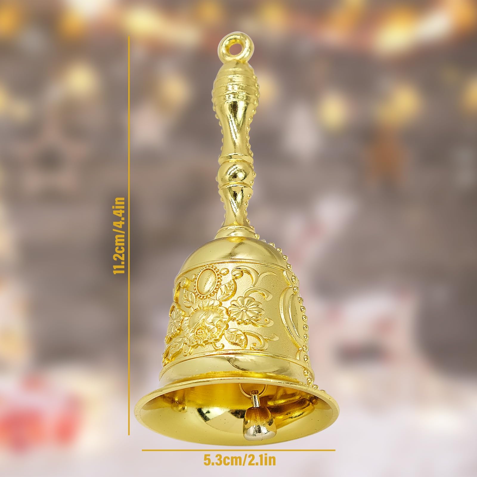 Golden Handbell, Small Hand Bell Hand Call Bells Wedding Bells, Table Bell Service Bell For Restaurant, Hotel, Shops, Pet Traini