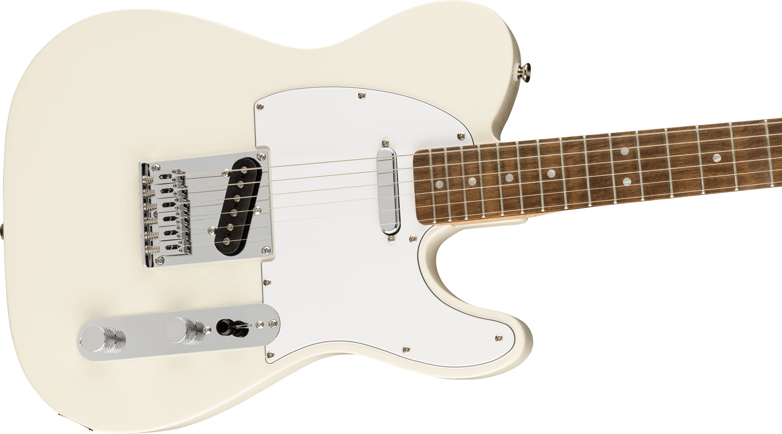 Squier Affinity Series Telecaster Electric Guitar, With 2-Year Warranty, Olympic White, Laurel Fingerboard