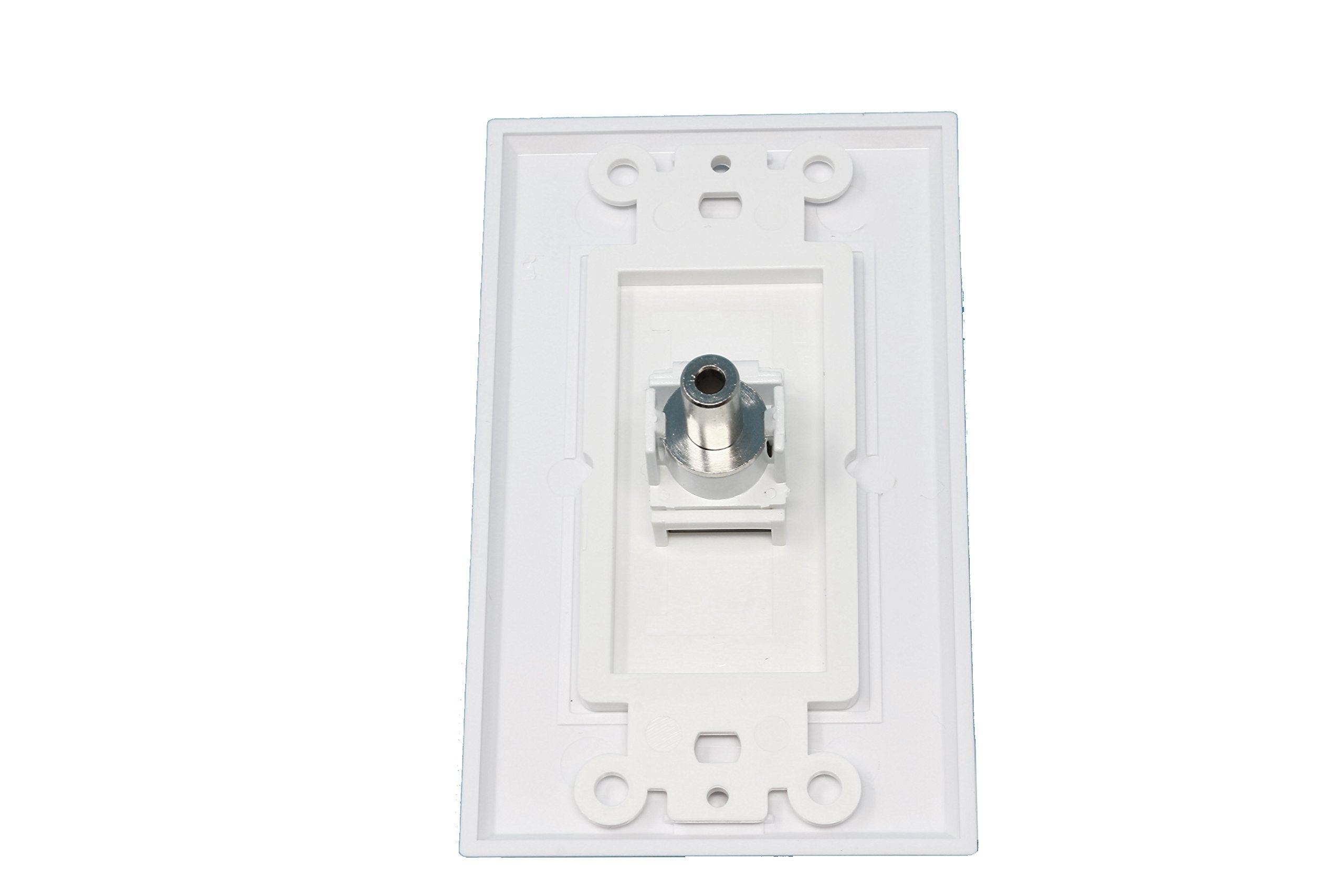 Riteav   1 3.5Mm Audio Headphone Jack Port Wall Plate Decorative   White