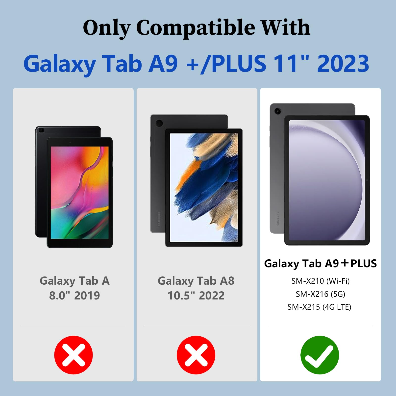 Hogenl Cover For Samsung Galaxy Tab A9+ Plus Case For Kids Girl, Galaxy Tab A9+ 11 Inch 2023 Released With Butterfly Stand Shoul