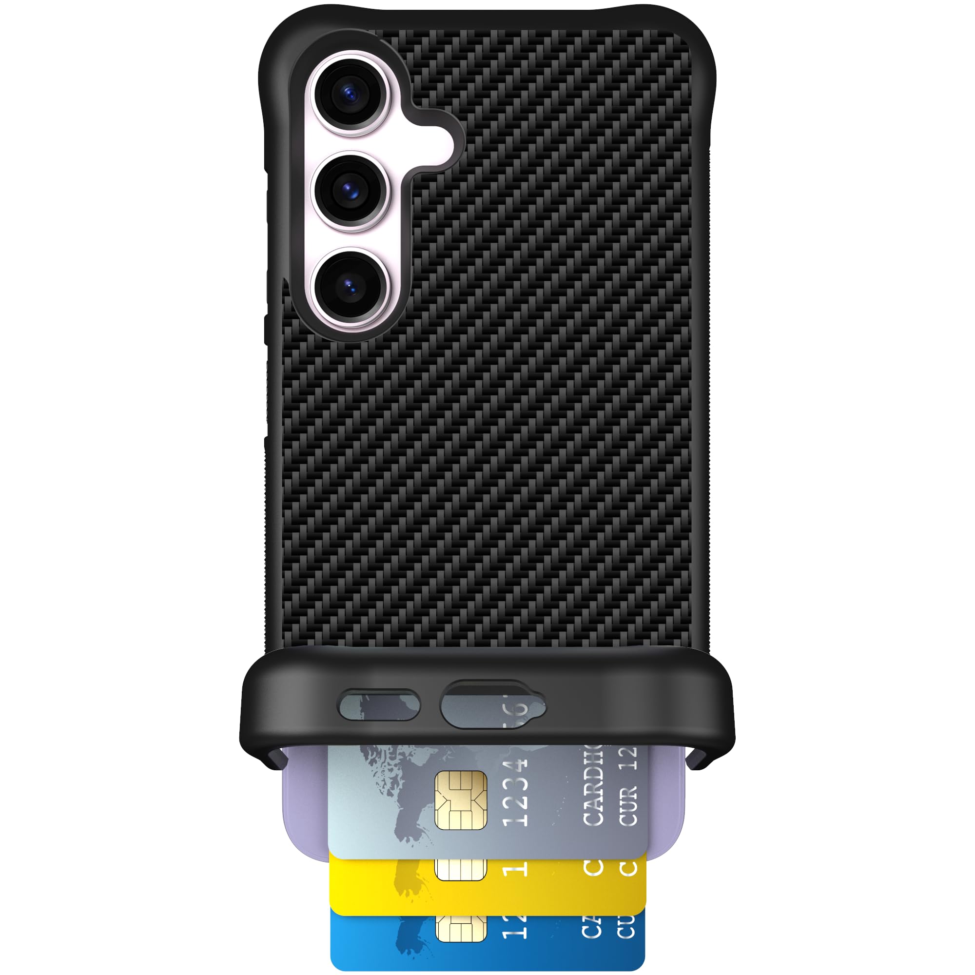 Scooch for Samsung Galaxy S24 Case with Card Holder, Wingmate Wallet Case with Hidden Card Slot and RFID Protection, Holds up to