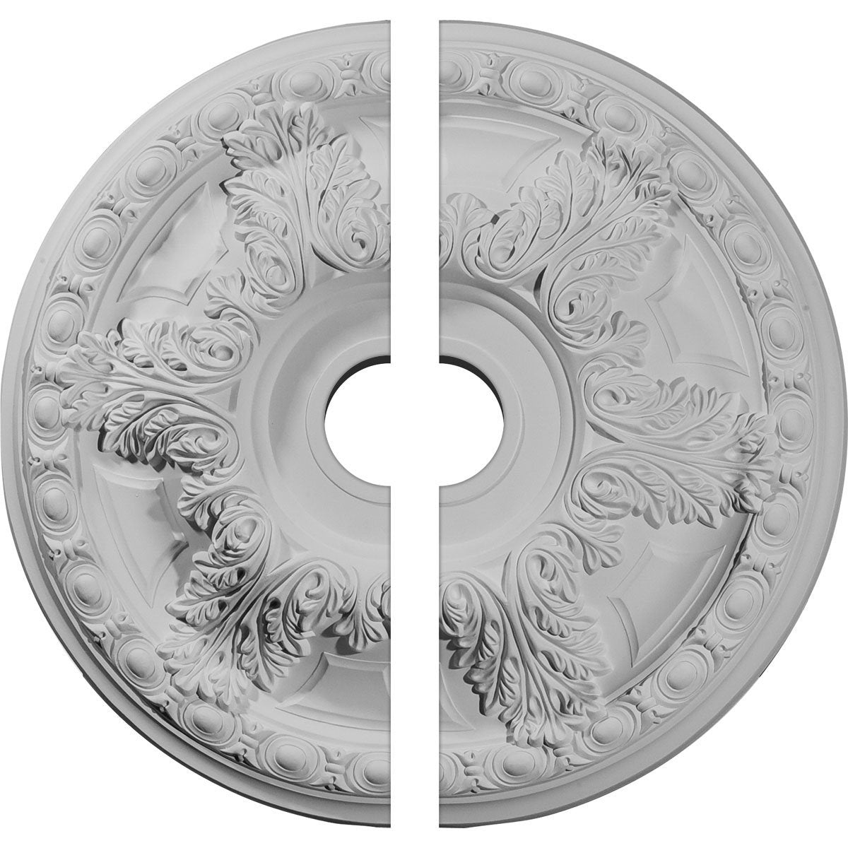 Ekena Millwork Cm23Ga2 Granada Ceiling Medallion, 23 3/8''Od X 3 5/8''Id X 2 1/2''P, Factory Primed