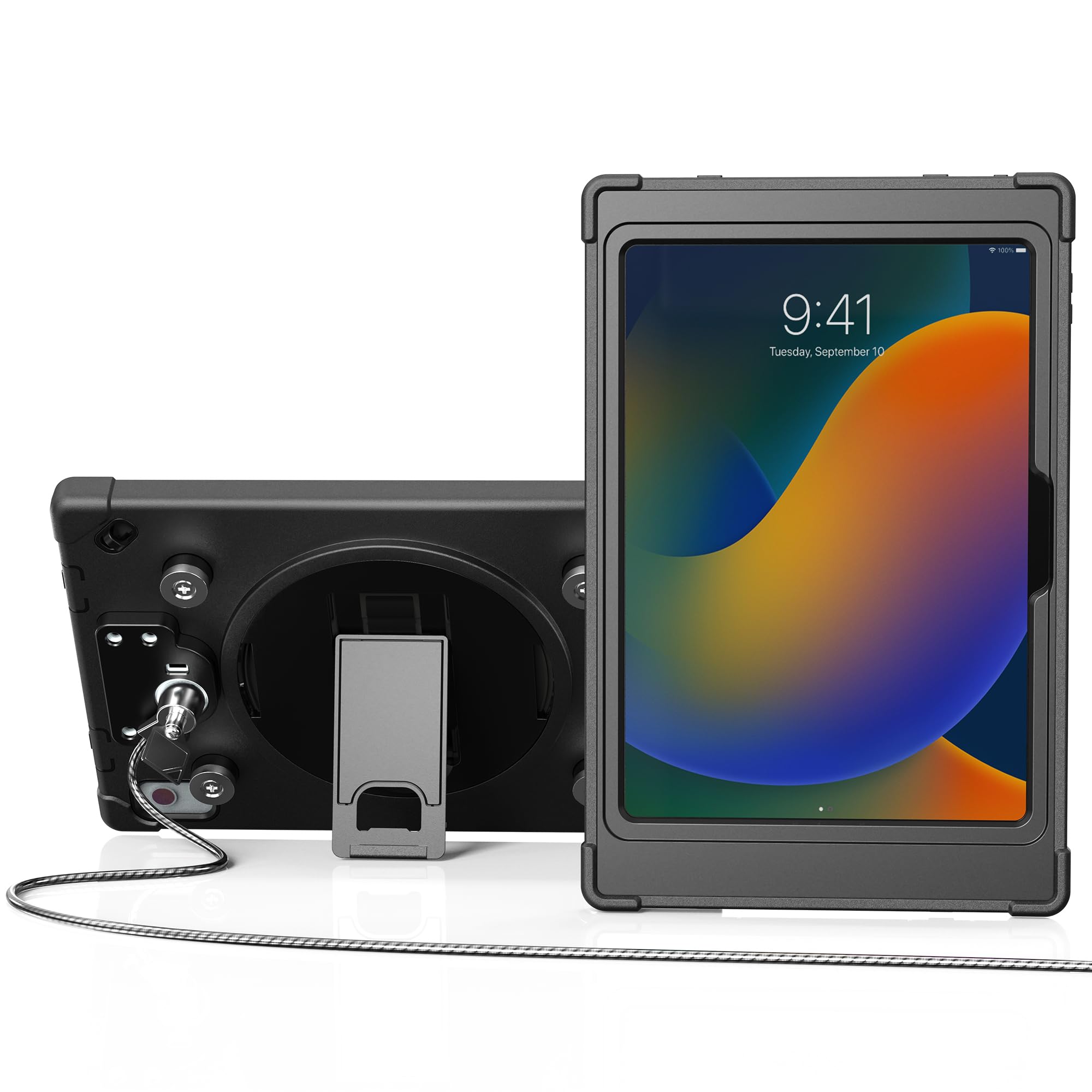 CTA Digital Magnetic Security Case - CTA Magnetic & Water Resistant Cover for iPad 10th Gen 10.9 - Rugged Case with Security Loc