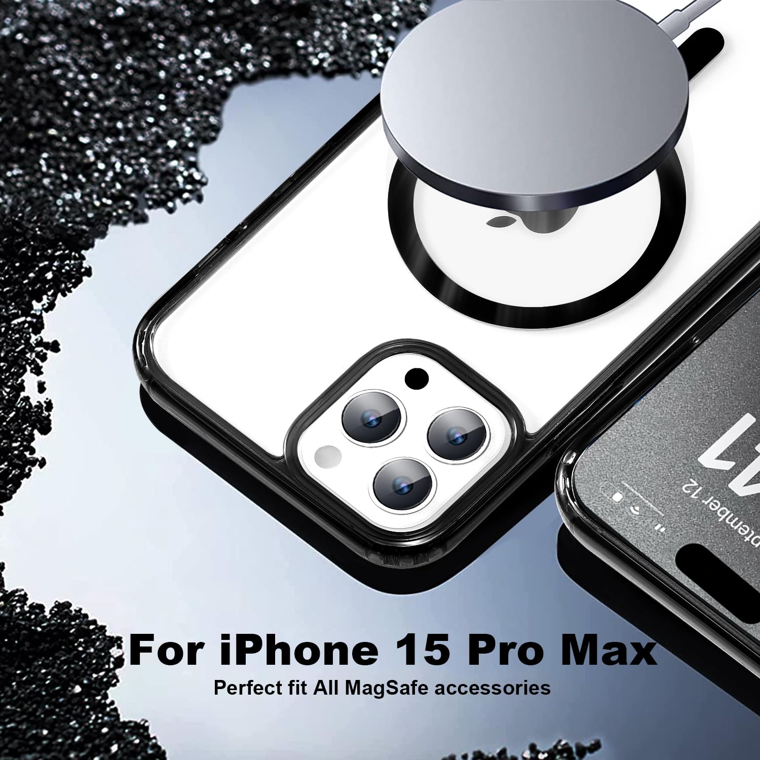 Gyizho Magnetic Case For Iphone 15 Pro Max Case, [Military Grade Drop Tested] [Compatible With Magsafe] Slim Protective Cover, N