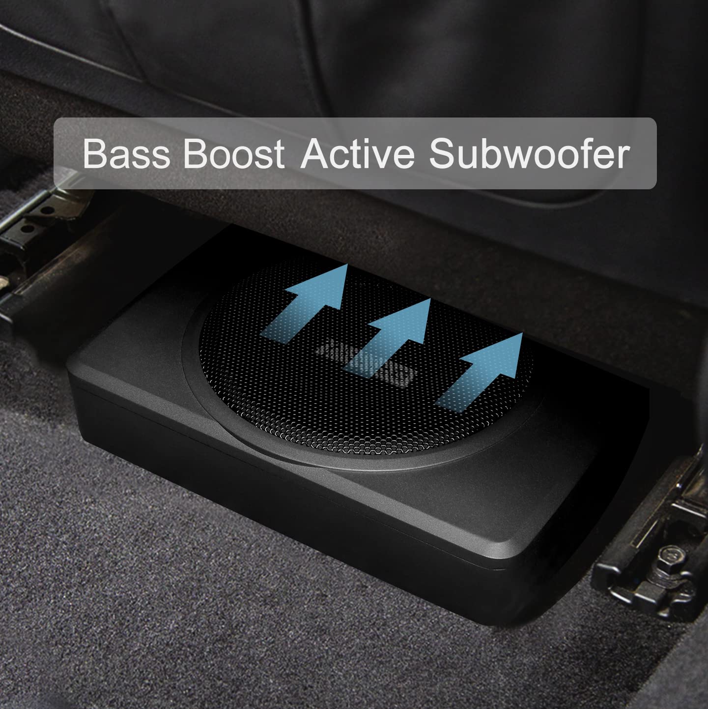 Dr Double Rock Cb08 8 Inch Slim Under Seat Car Subwoofer Car Audio Powered 600 Watts Car Truck Audio Sub Built In Amplifier Acti