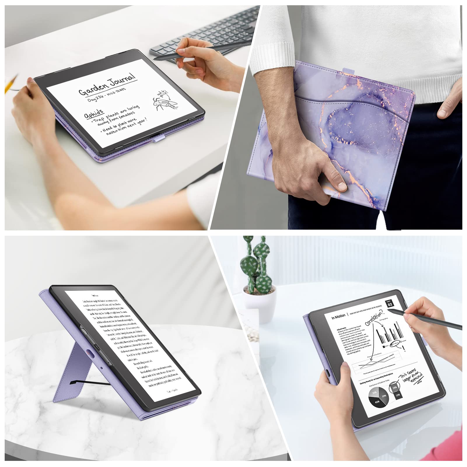 Fintie Stand Case For Kindle Scribe (2022 Released) 10.2 Inch Tablet - Premium Pu Leather Stand Cover Auto Sleep/Wake With Card