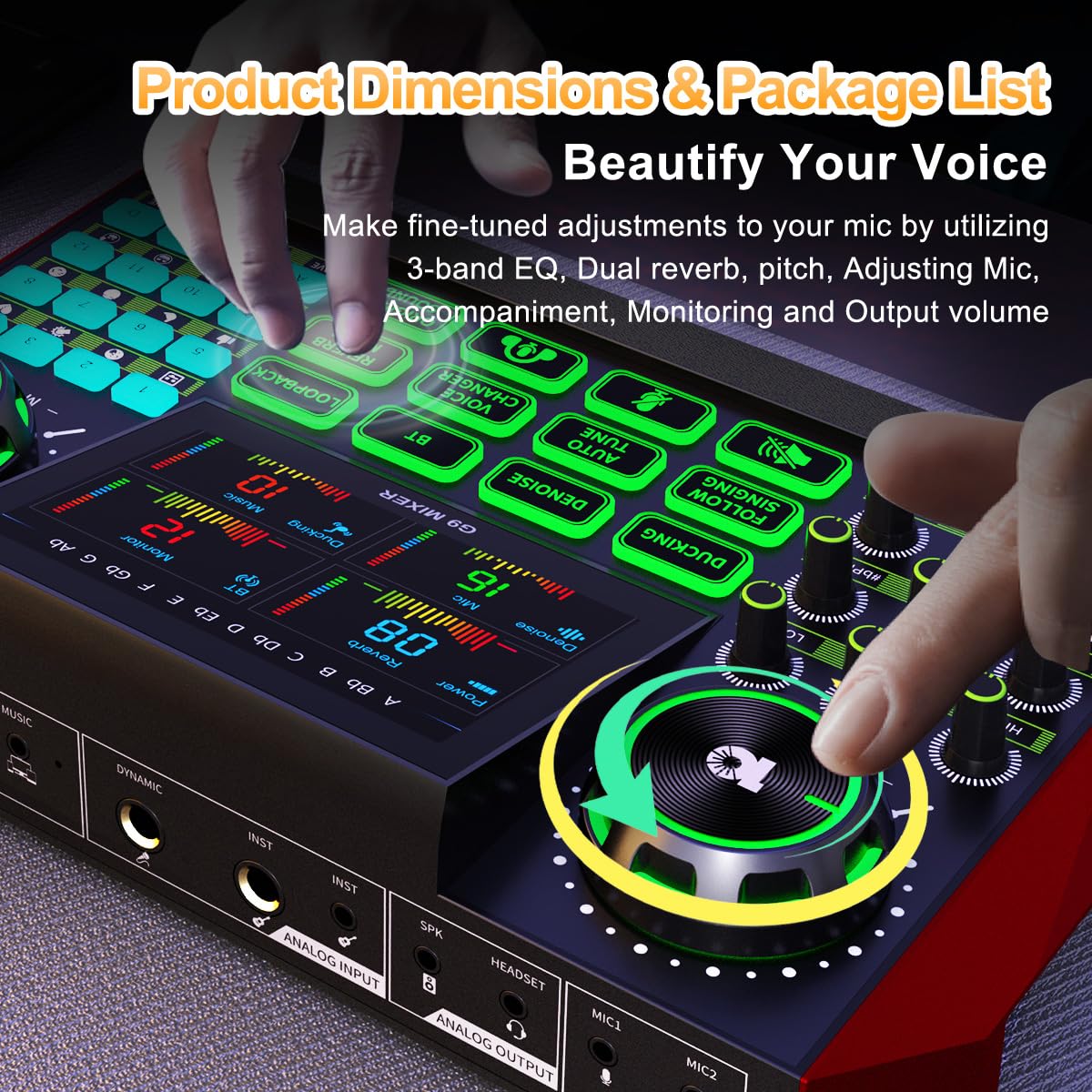 Podcast Equipment Bundle Audio Mixer, Sound Board For Pc/Phone Live Streaming Singing Gaming, Podcast Mixer For 3.5Mm/Xlr Dynami