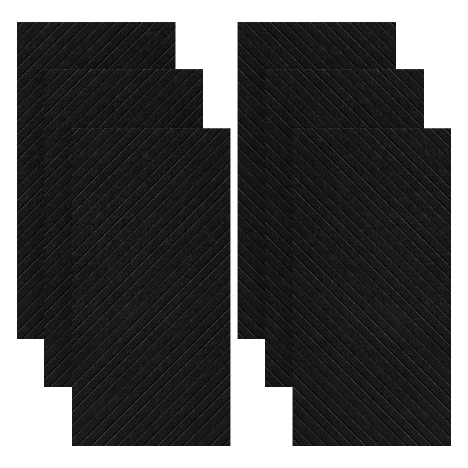 Drklang 6 Pack Sound Proof Panels For Walls, 47.2'' X 23.6'' X 0.36'' Acoustic Panels Sound Absorbing In Left And Right Diagonal