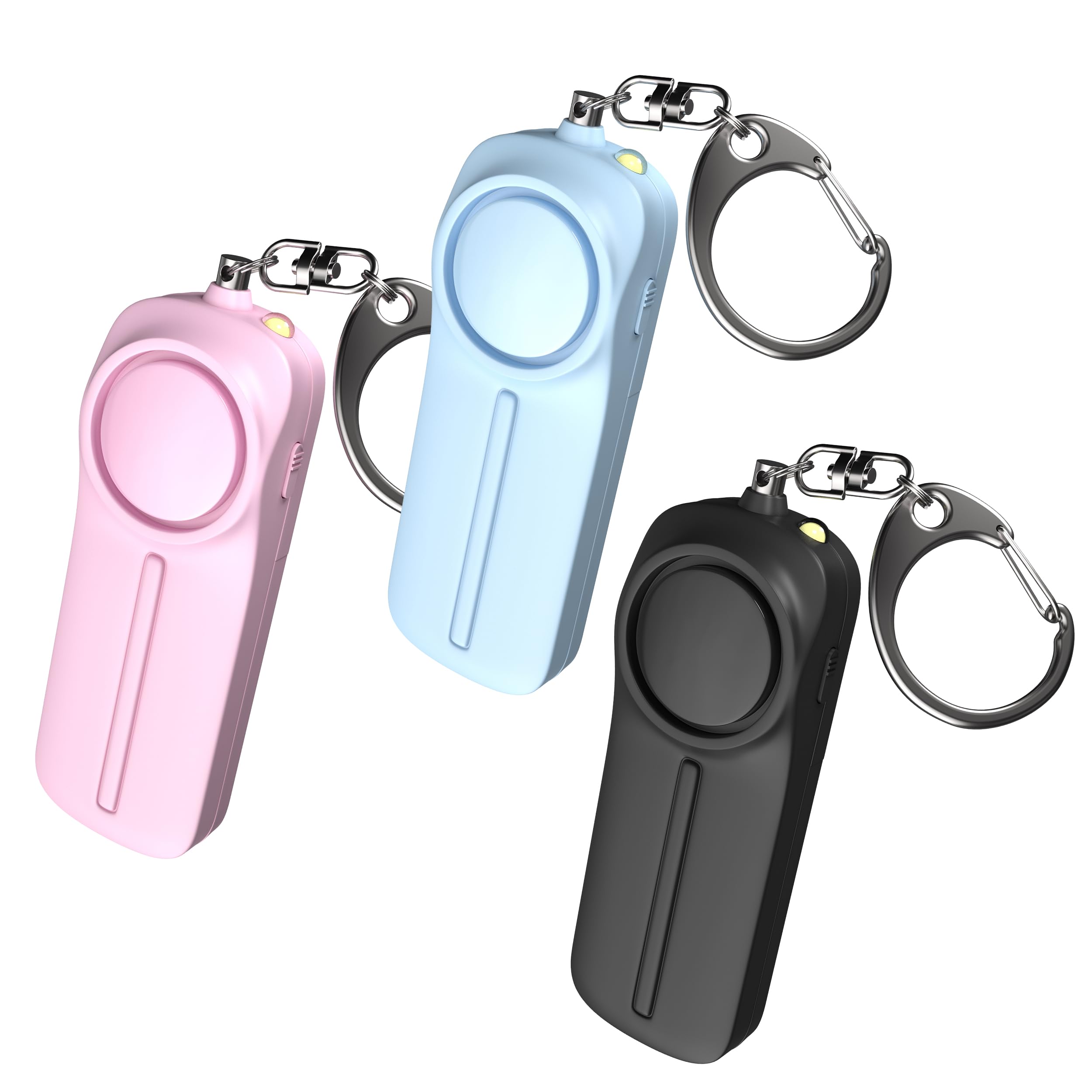 Personal Alarm Keychain for Women Safety - 3 Pack Protection Siren Key Chain Whistle - 130 dB Emergency Panic Alert Device by WE