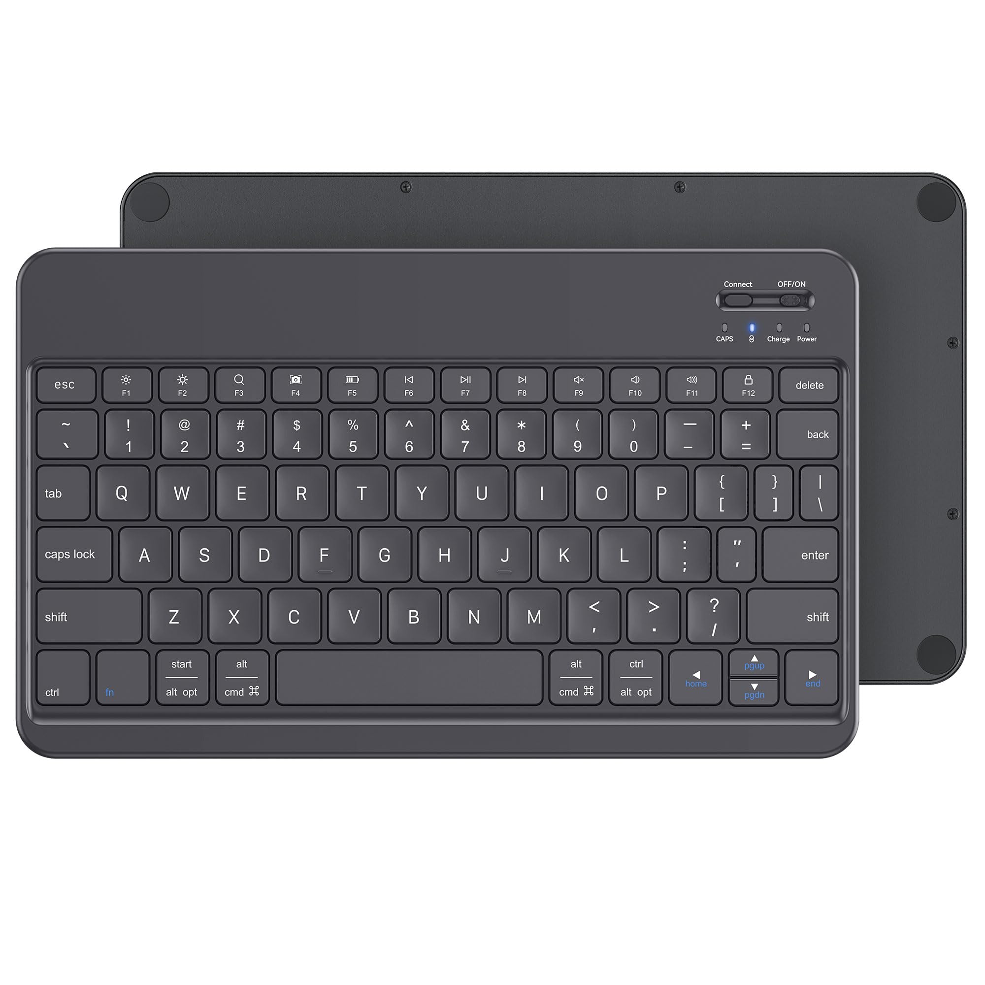 Emetok Portable Bluetooth Keyboard With Larger Keycaps, Upgraded Rechargeable Ble Keyboard For Ipad 10.2 Inch, Speedier Response