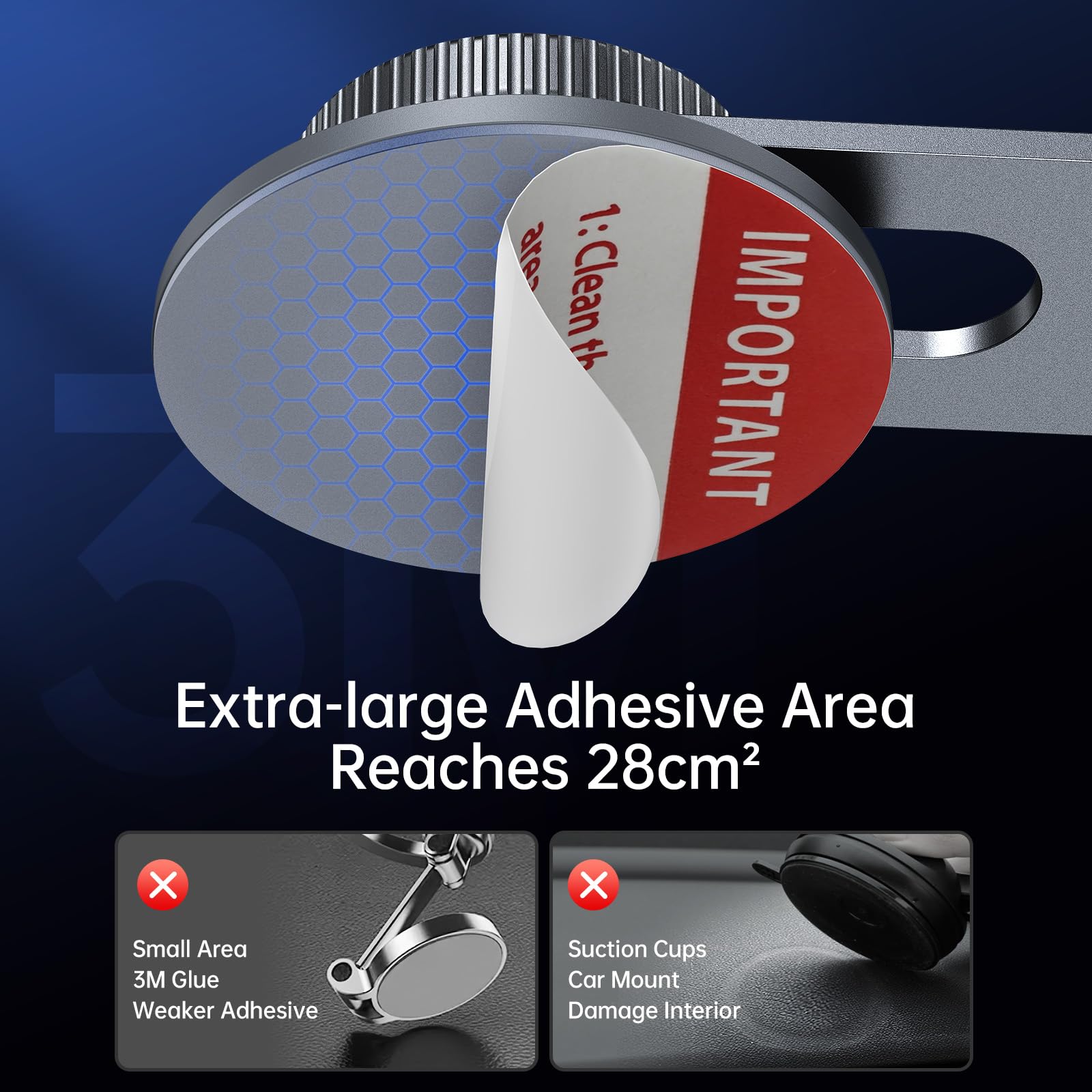 Syncwire Fits Magsafe Car Mount For Universal Dashboard & Tesla Screen, Kevlar Silver Magnetic Phone Holder For Car, Super Stabl