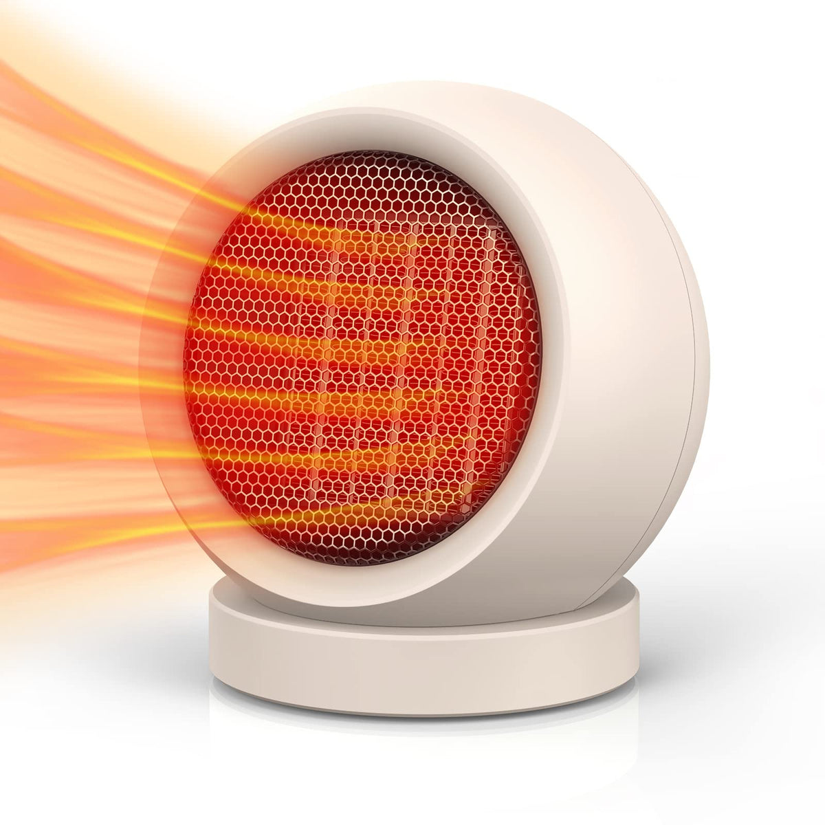 Coolfor Space Heater,Ptc Ceramic/Portable Electric Desktop Heater High Output Fan For Home Bedroom Office Desk Indoor Use(Light