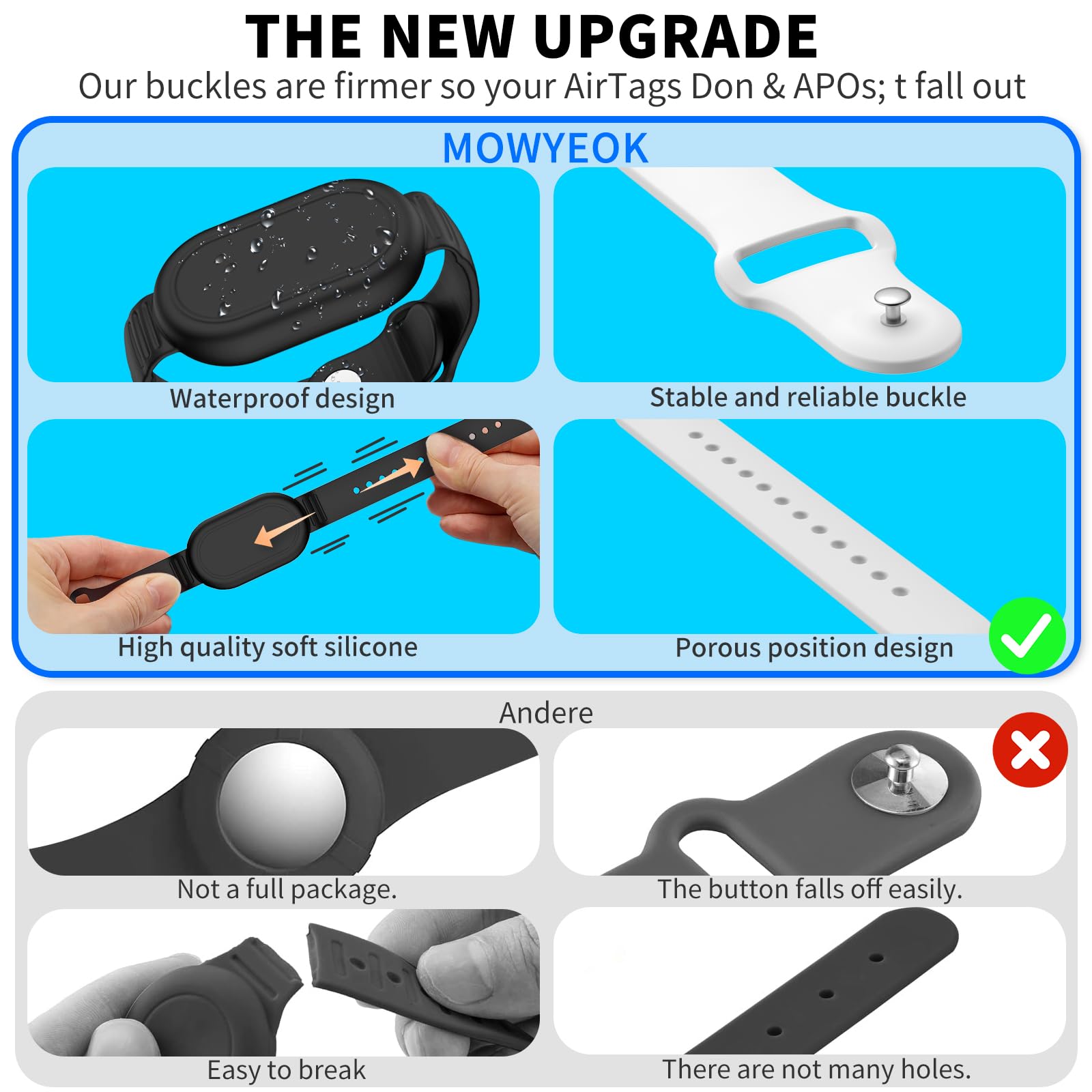 Fgerwz?2 Pack? For Samsung Galaxy Smart Tag 2 Bracelet, Soft Silicone Case Smarttag 2 Holder Hidden Wristband Waterproof Full Co