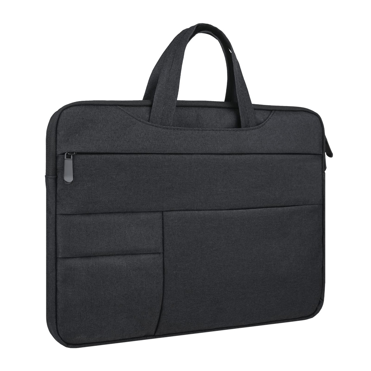RAINYEAR Laptop Sleeve Carrying Case Compatible with 2022 2021 16 Inch MacBook Pro A2485 M1 Briefcase with Hidden Handle Multiple Pocket Protective Padded Polyester Waterproof Computer Bag,Black