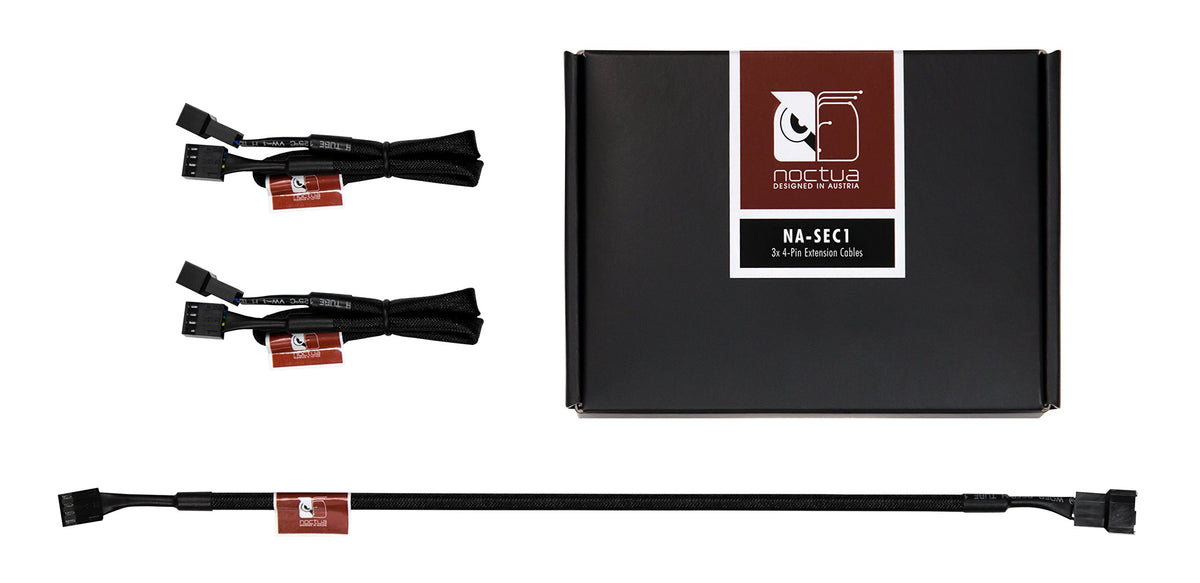 Noctua Na-Sec1, 4-Pin Extension Cables (30Cm, Black)