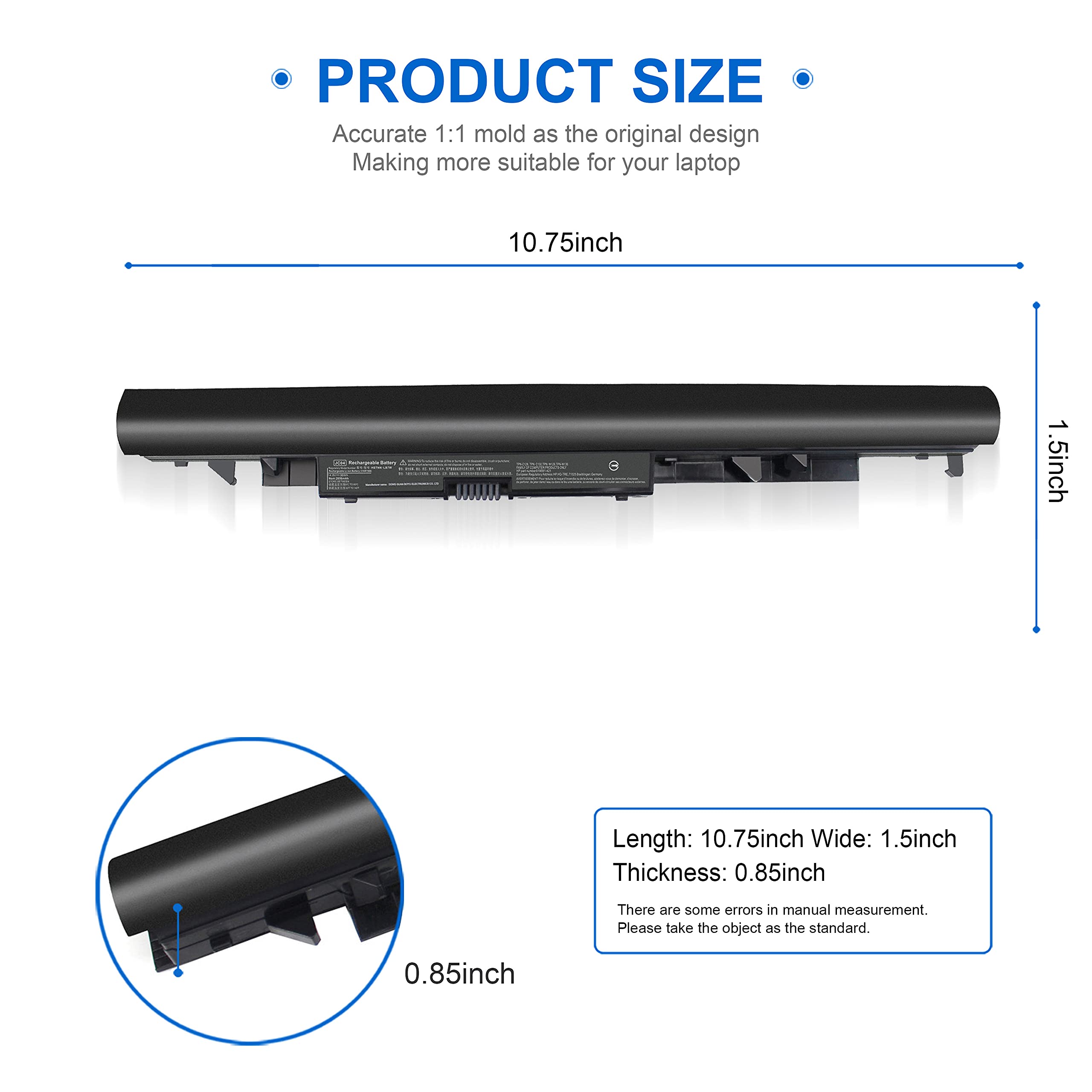 919700 850 Jc03 Jc04 Battery For Hp Spare 919701 850 Hstnn Lb7V 15 Bs0Xx 15 Bw0Xx 17 Bs0Xxx 15 Bs1Xx 17 Ak0Xx 15 Bs015Dx 15 Bs11