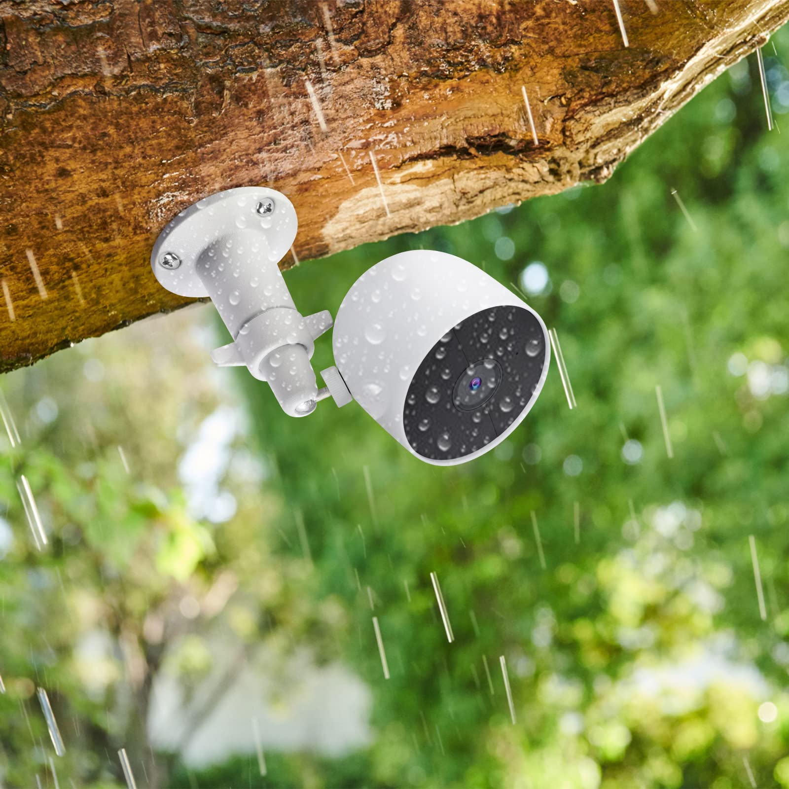 Uyodm 2 Pack Wall Mount Holder Compatible With Google Nest Cam Outdoor Or Indoor, Battery   360�Rotation Security Mounting Bracket For Nest Cam With 1/4 Screw Thread, Camera Not Included (White)