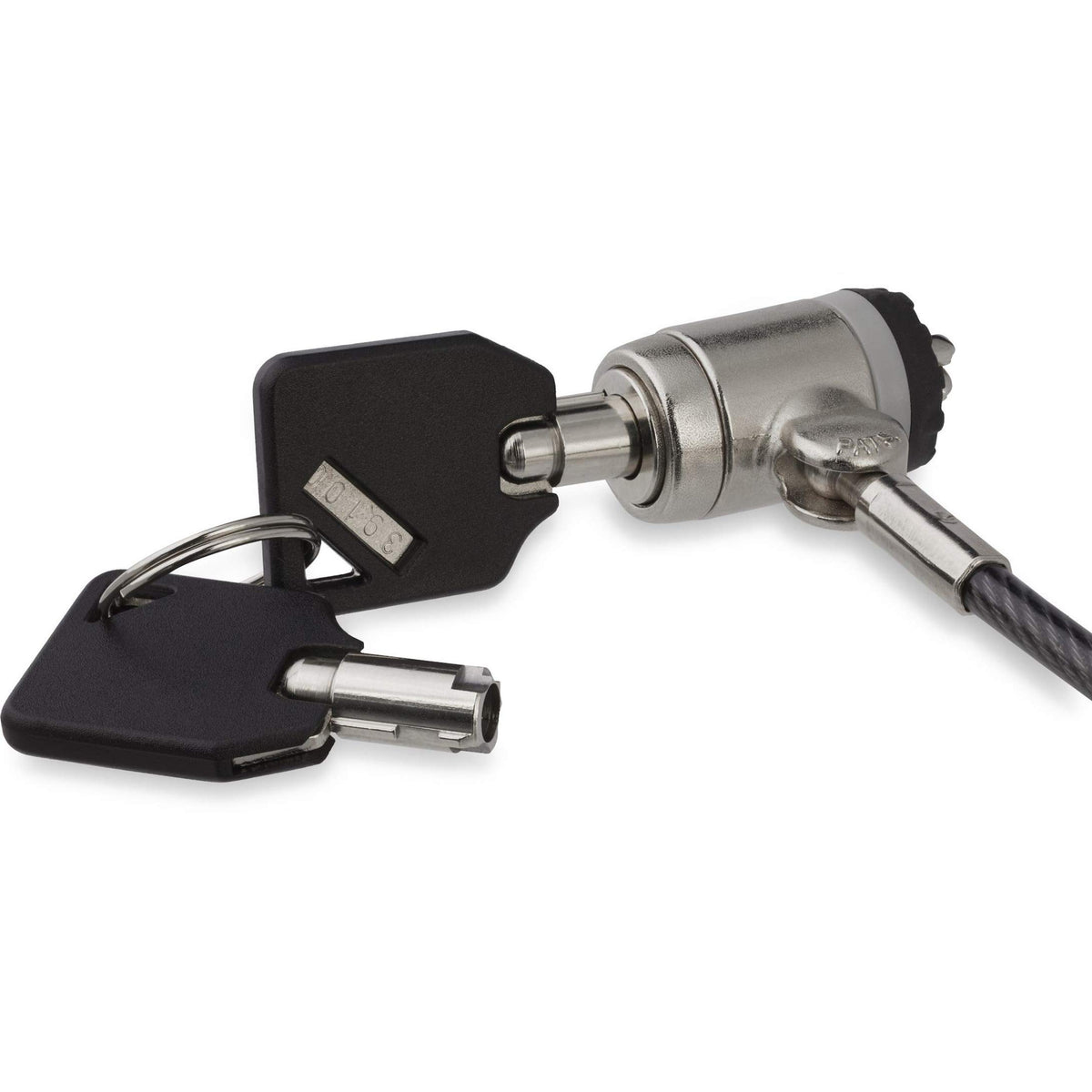 StarTech.com 6.6ft (2m) Laptop Cable Lock with Keys   Keyed Security Cable Lock for Compatible K Slot Laptops, Desktops, Computers & Other Devices   Anti Theft Vinyl Coated Steel Cable Lock, TAA