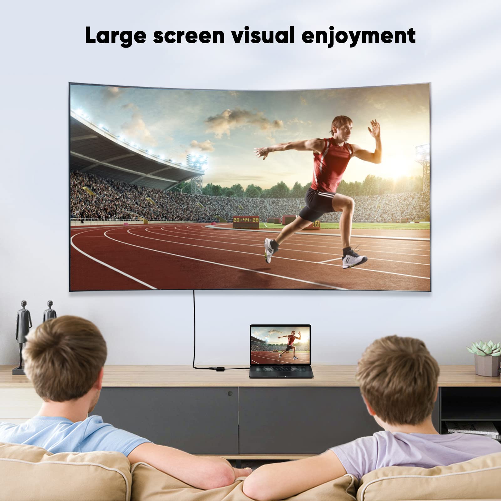 Cablecreation Usb C To Hdmi Vga Adapter4K@60Hz, Vga To Usbc-C Adapter, Usb-C Vga Multiport Adapter Compatible With Iphone 15 Plu