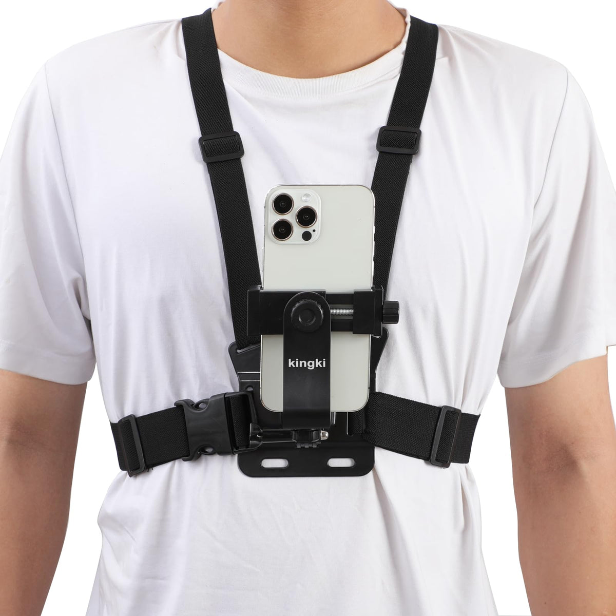 Kingki Mobile Phone Chest Mount Harness Strap Holder Cell Phone Clip Action Camera Pov For Samsung Iphone Plus Etc