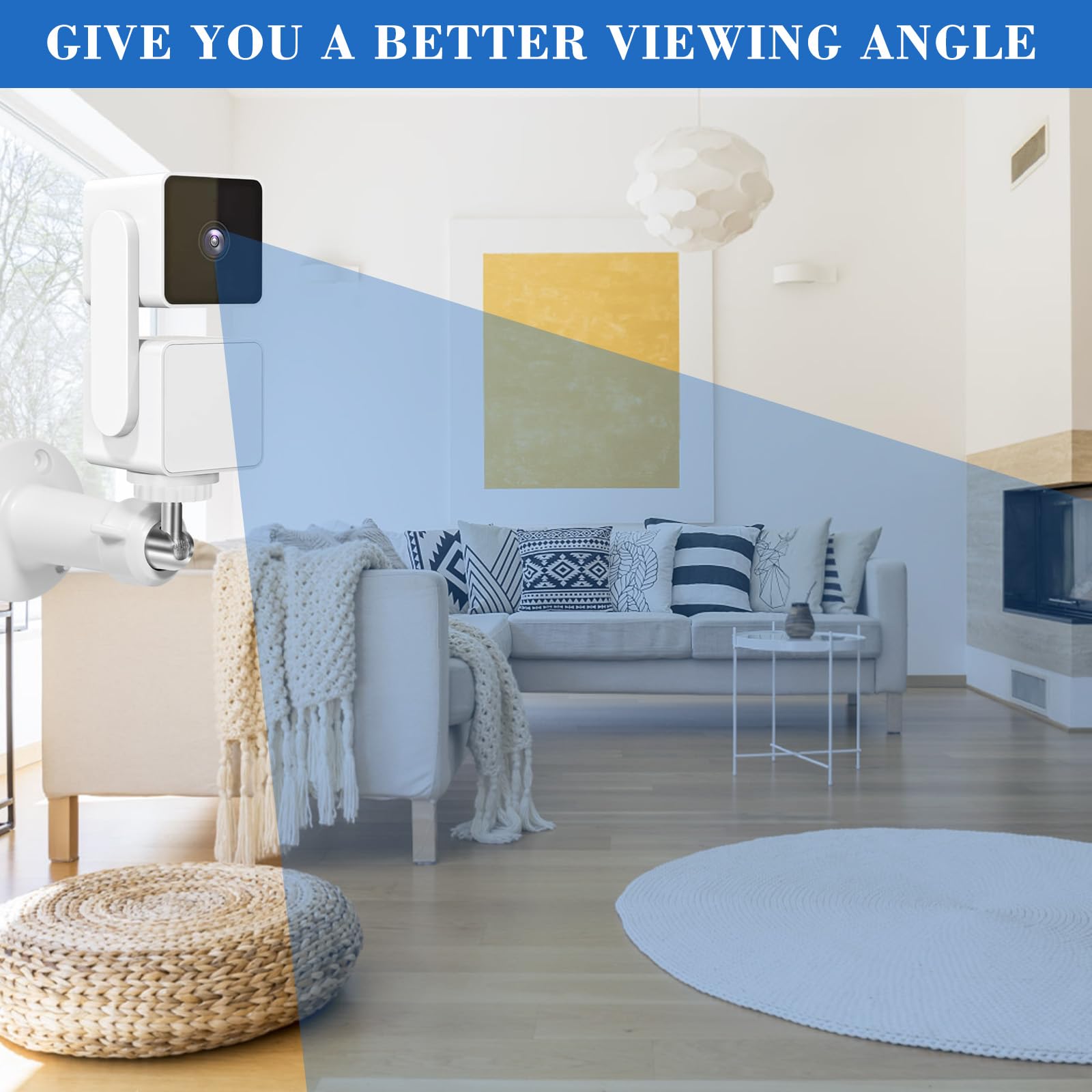 Voyaux Dual Pack Wall Mount For Wyze Cam Pan V3   All Angle Swivel & Tilt Adjustable Bracket For Indoor & Outdoor Use.Mount Comp