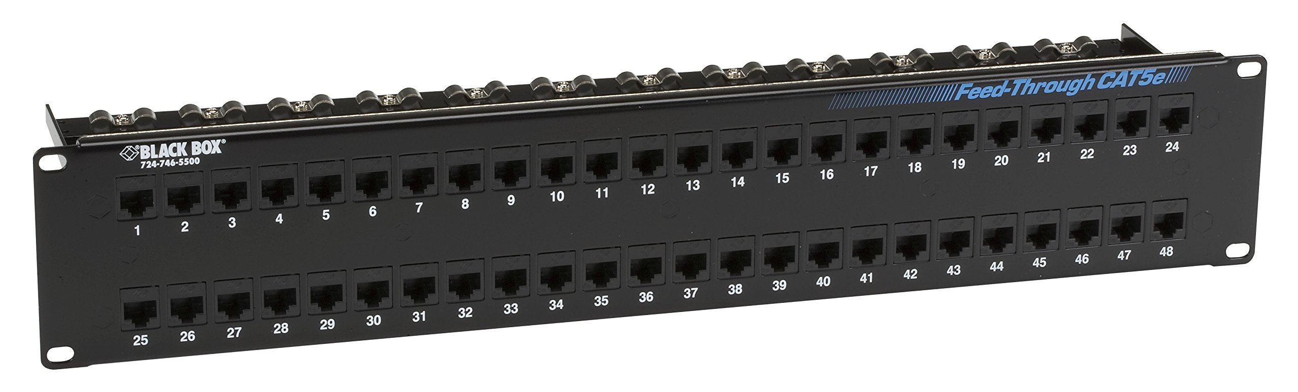 Cat5E Feed Through Patch Panel   2U, Unshielded, 48 Port, Gsa, Taa