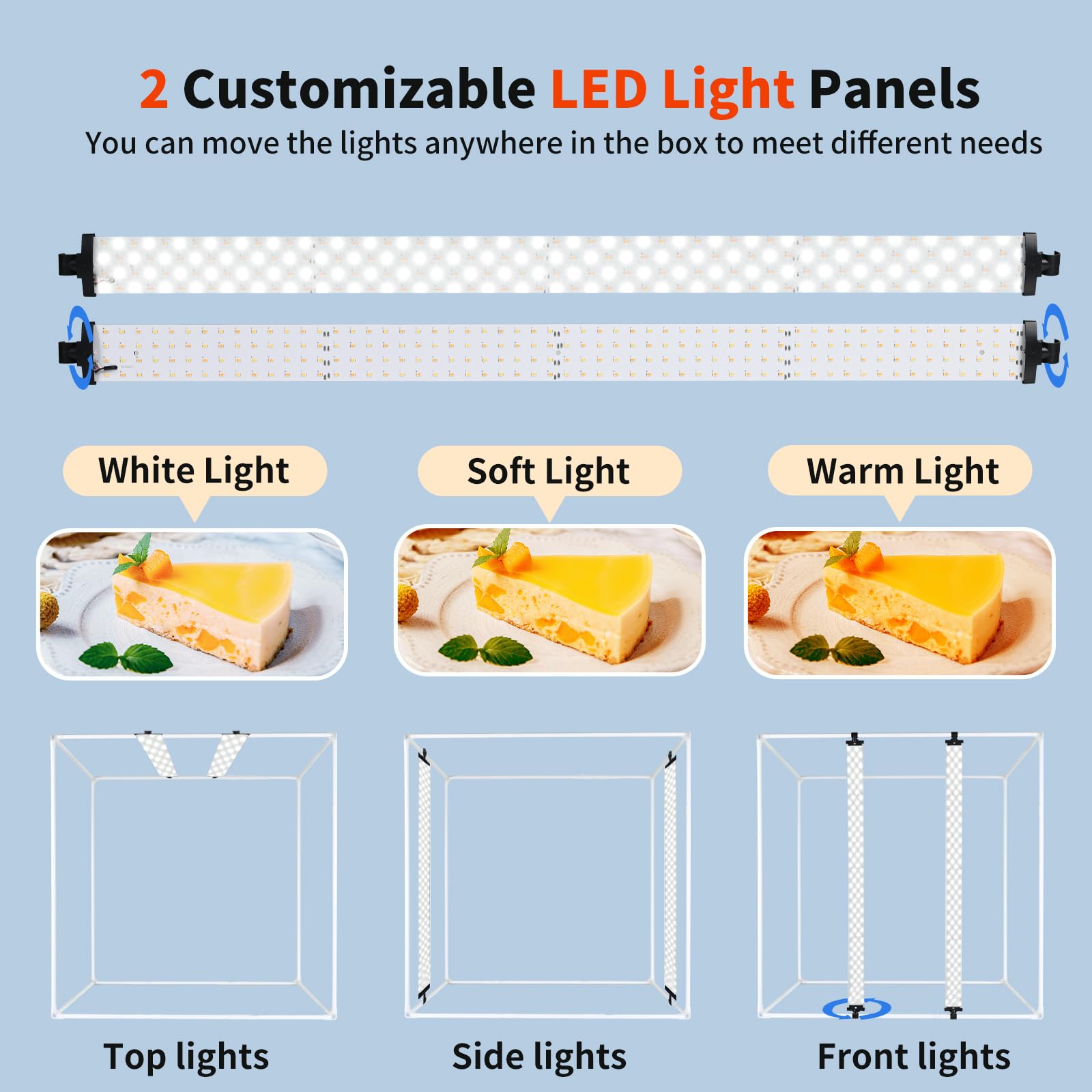 32''X32'' Photo Studio Light Box For Photography, 3 Color 10 Level Adjustable Photo Box With Soft Light Cloth 32 Inch Profession